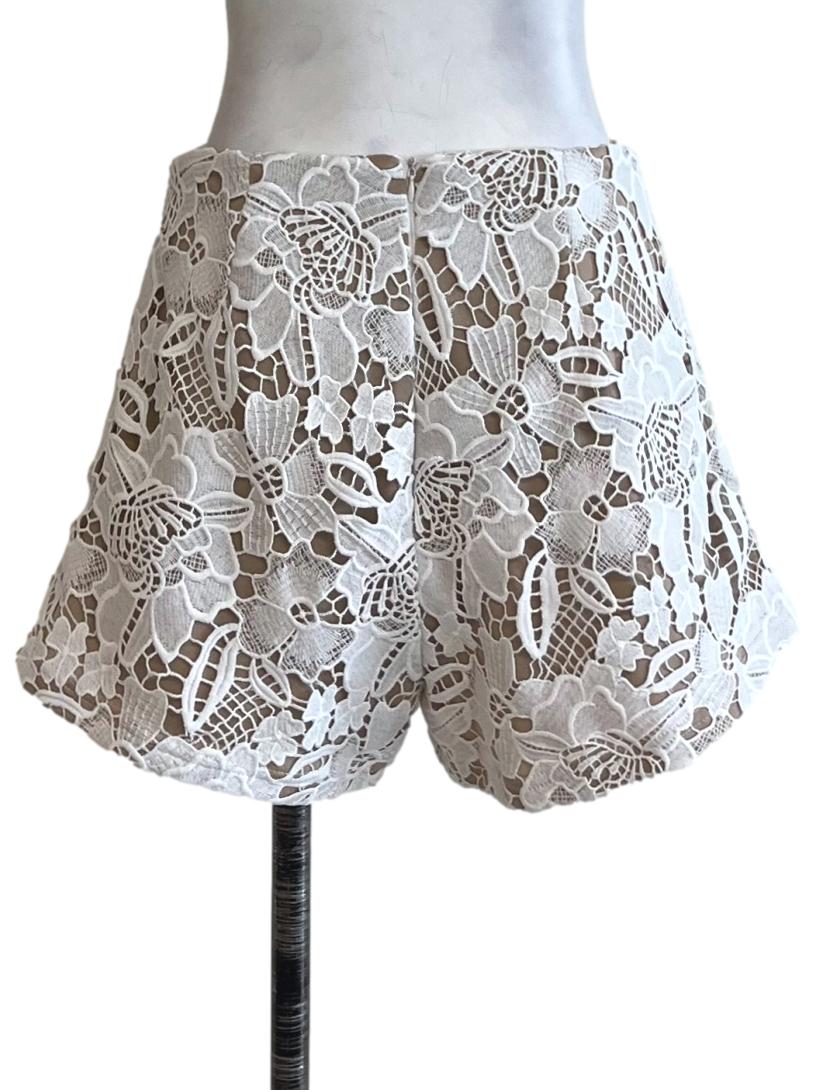 White Lace Shorts