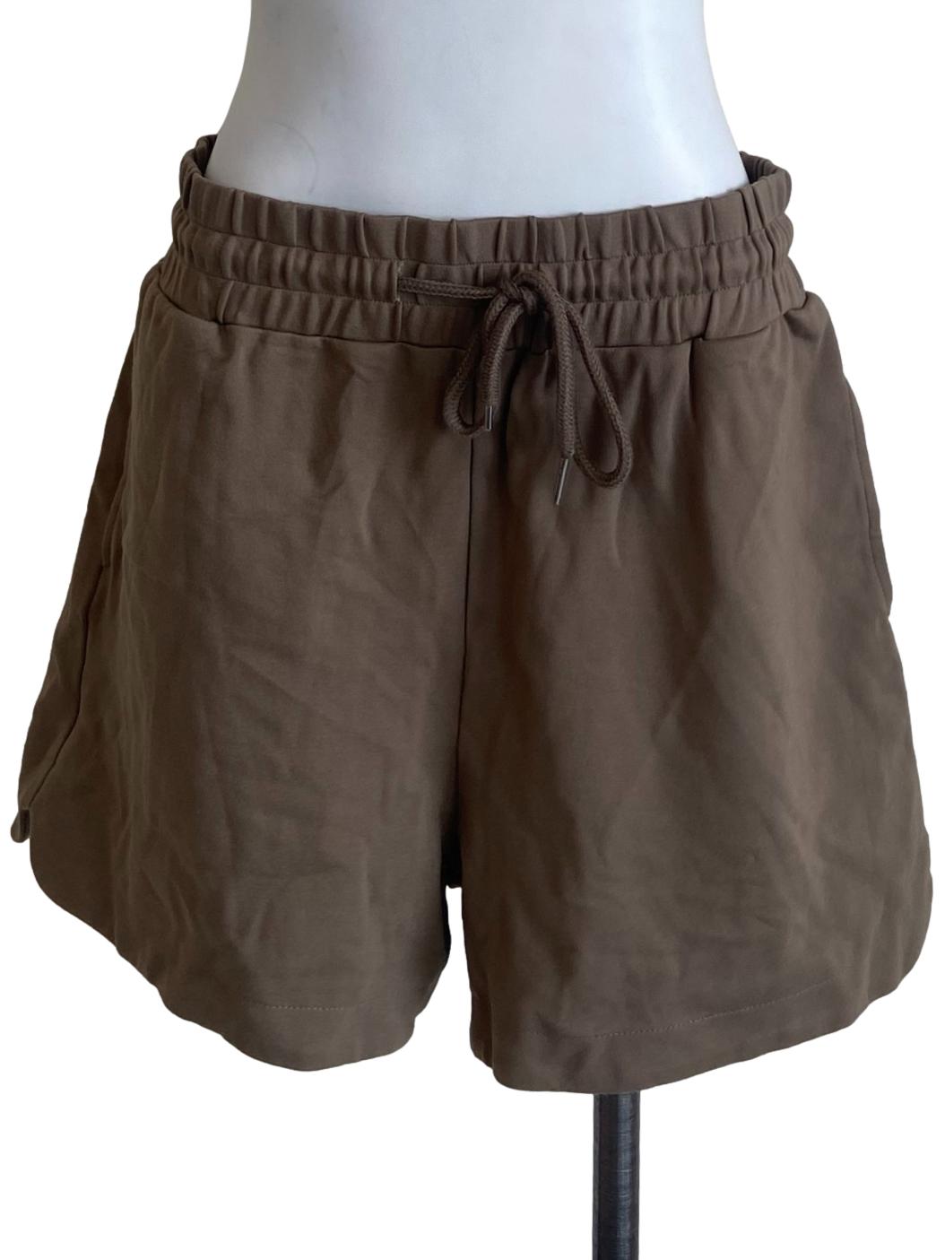 Peanut Brown Twill Shorts