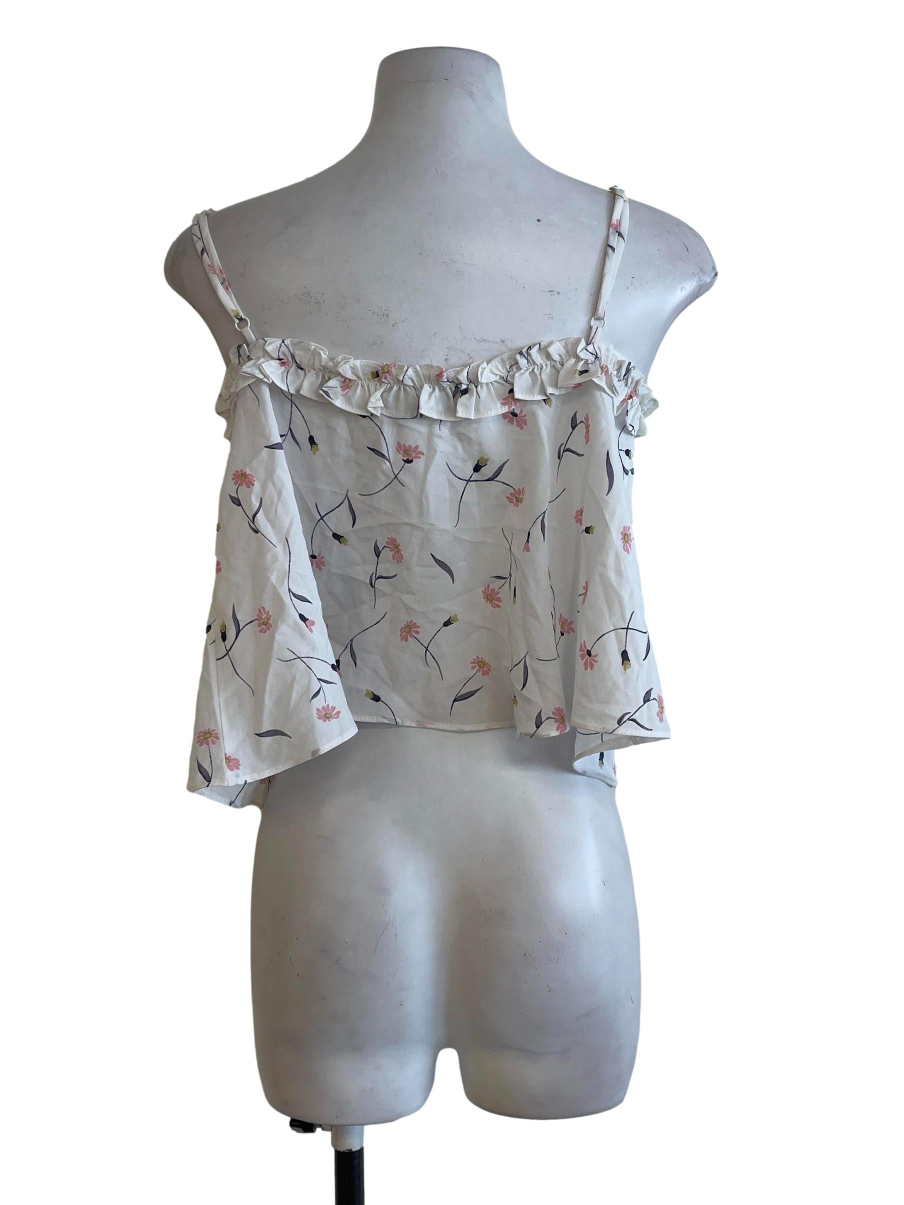White Flower Button Tops