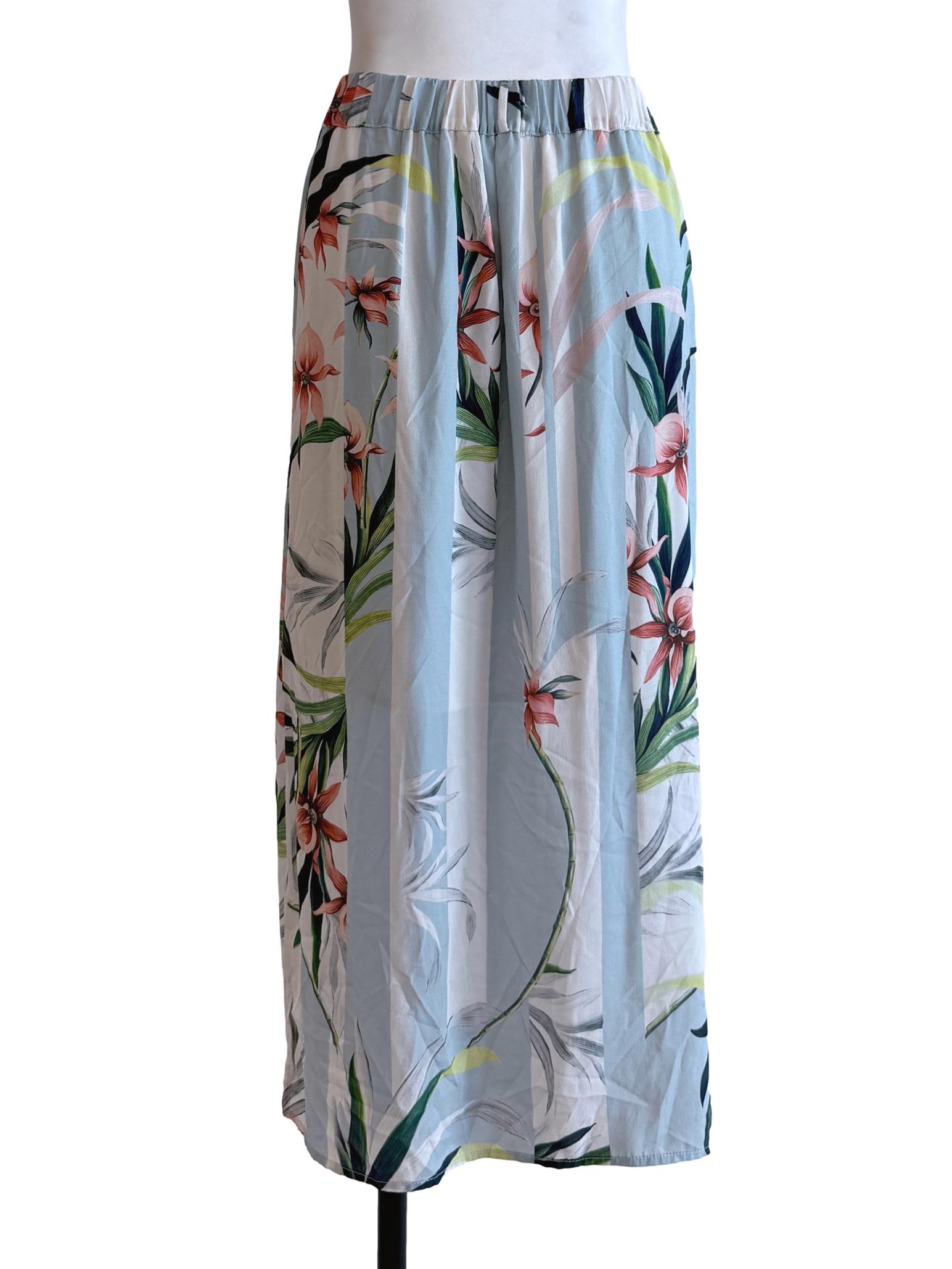 Floral Light Blue Sheer Skirt