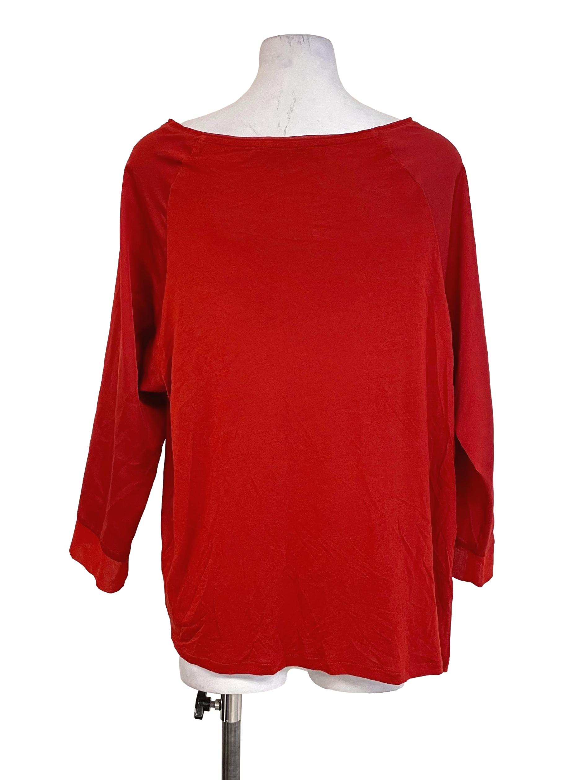 Fire Red Long Sleeves Top