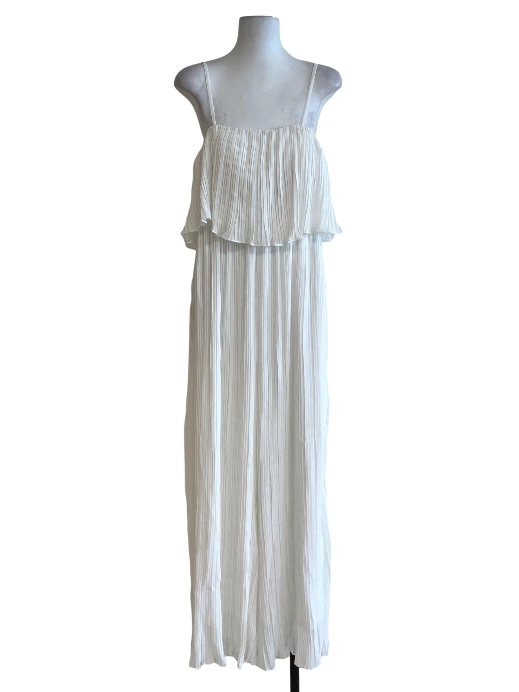 White Pleated Jumpsuit