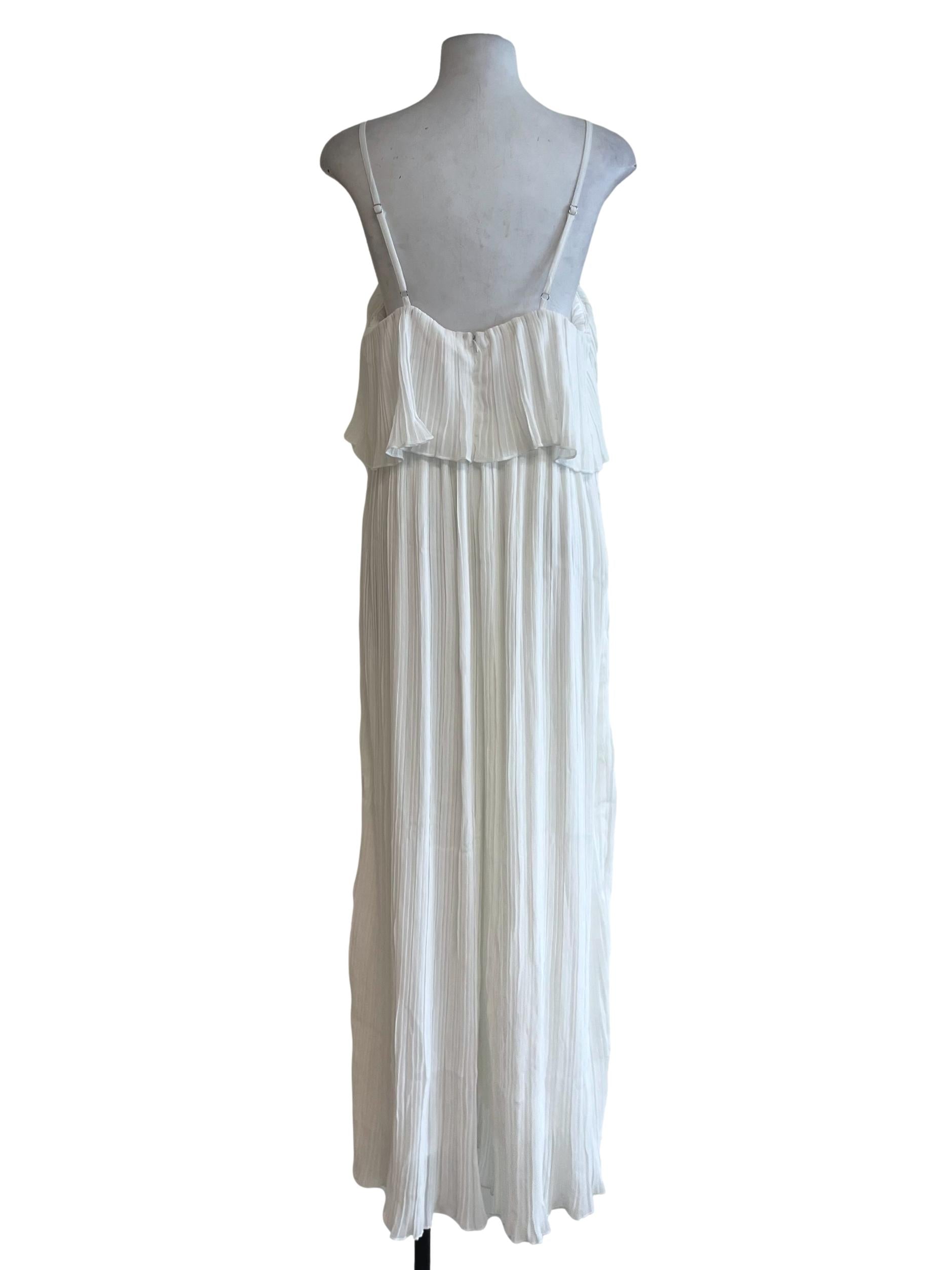 White Pleated Jumpsuit