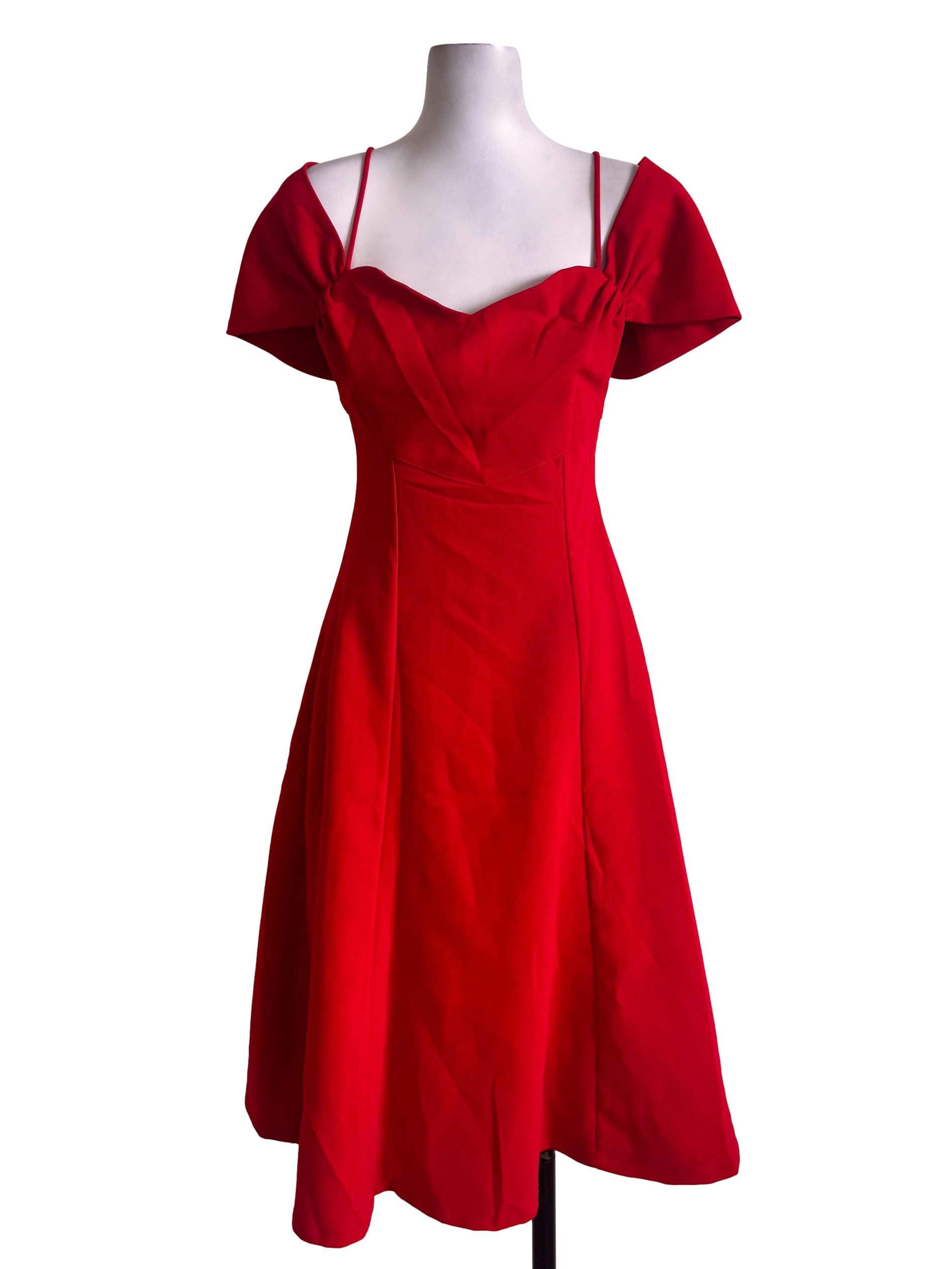 Red Plain Dress