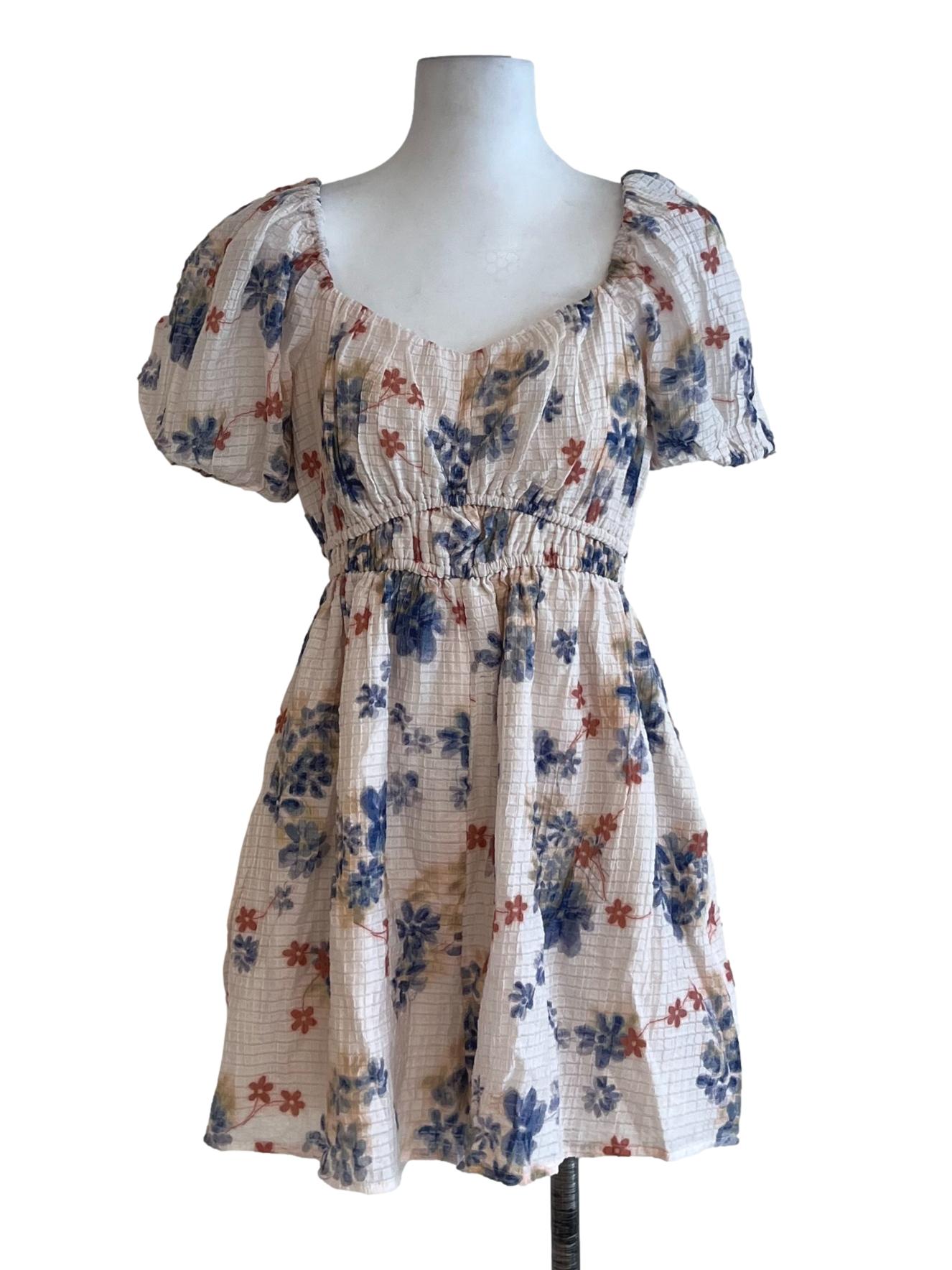 Coconut Beige Floral Patterned Romper