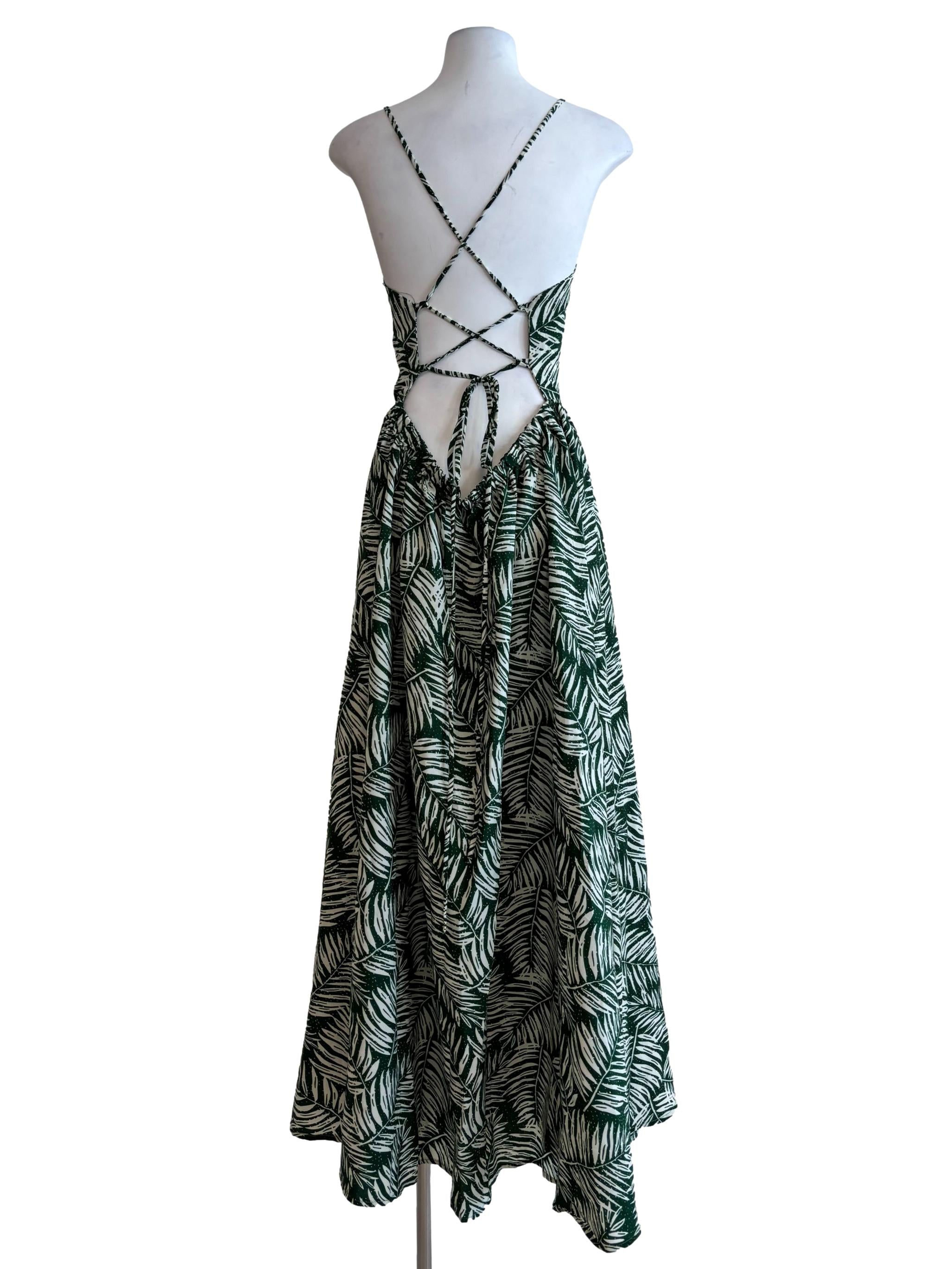 Fern Green Back Tie Day Dress