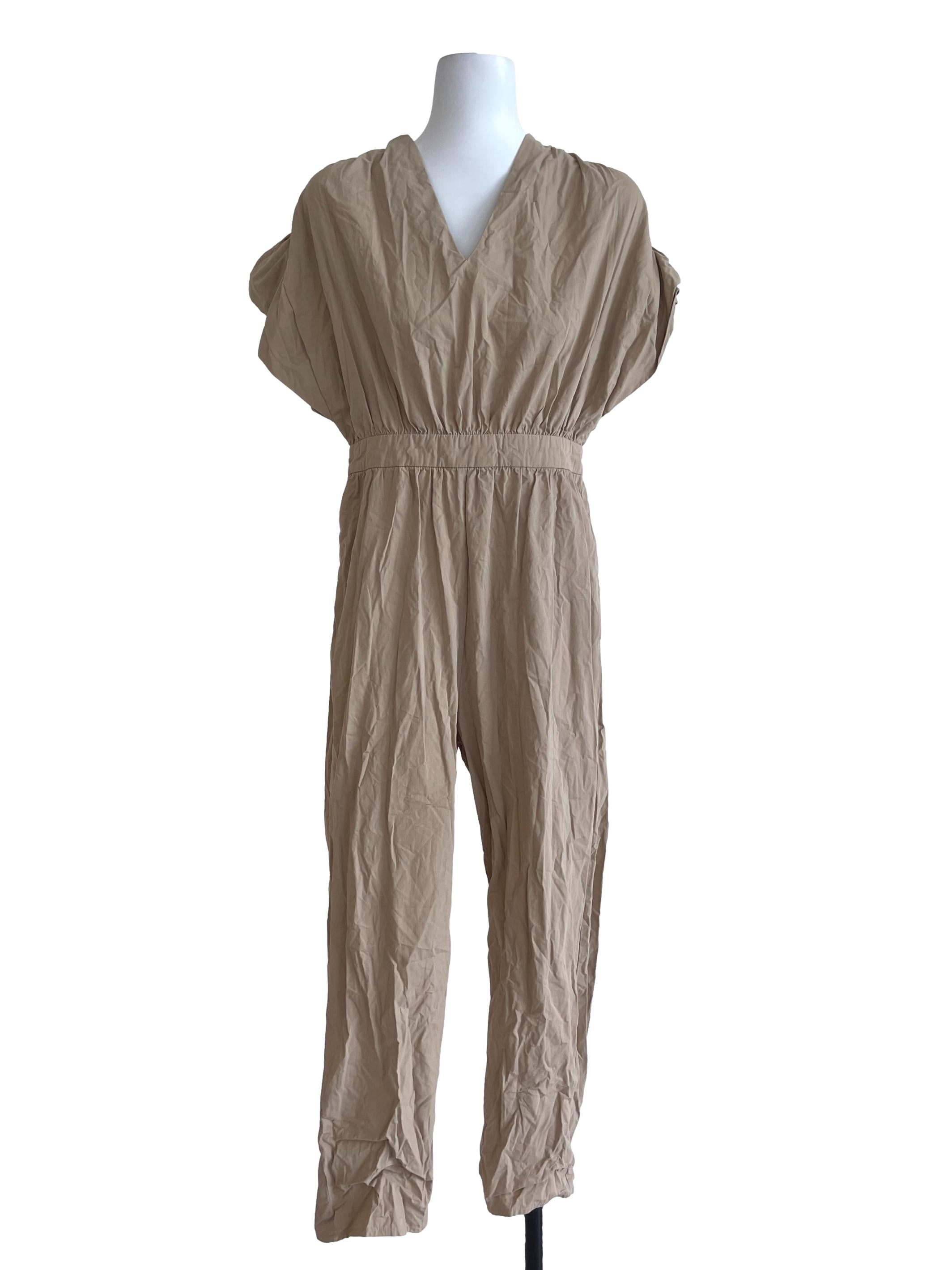 Khaki Cotton Jumpsuit LB