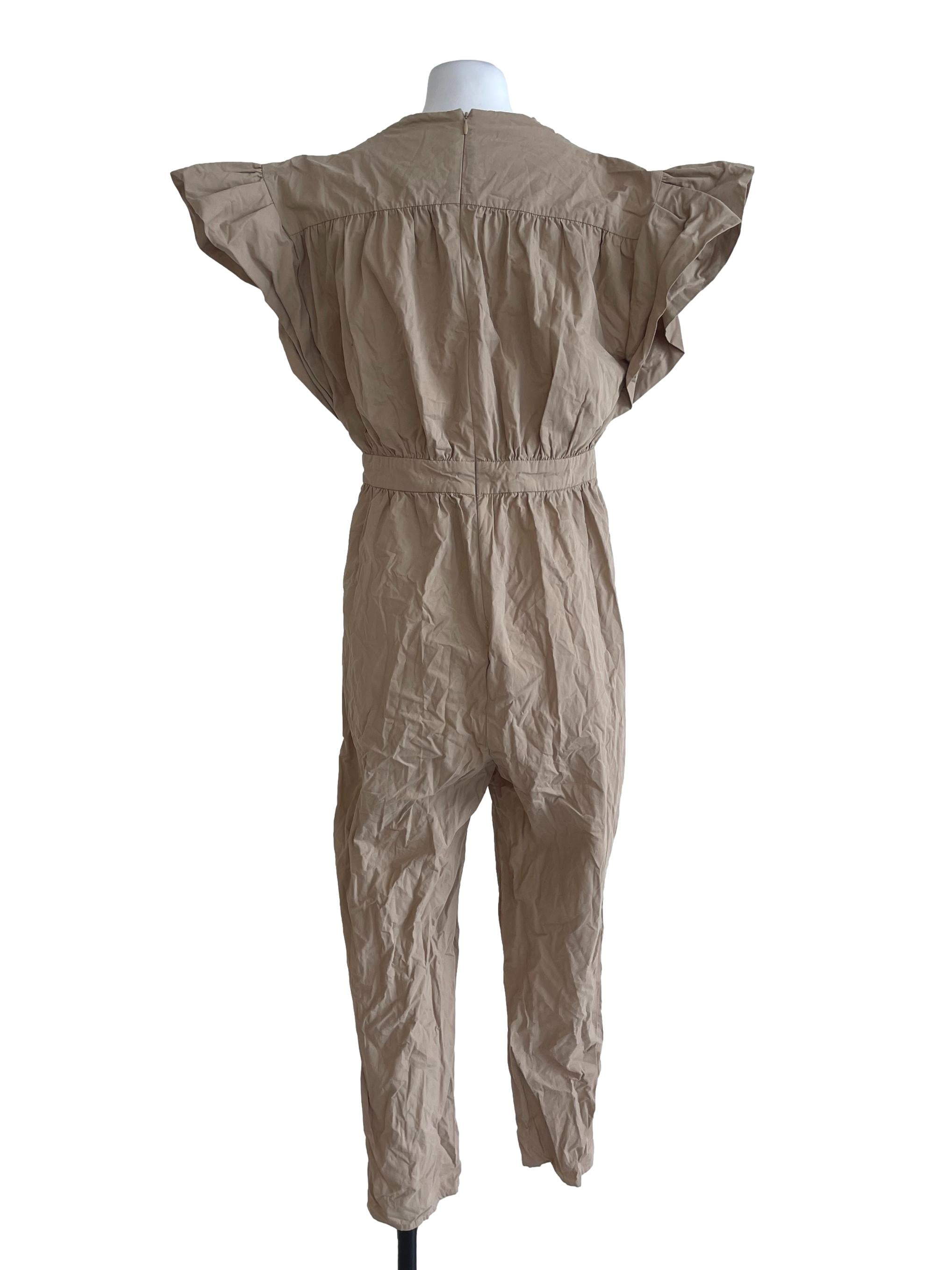 Khaki Cotton Jumpsuit LB