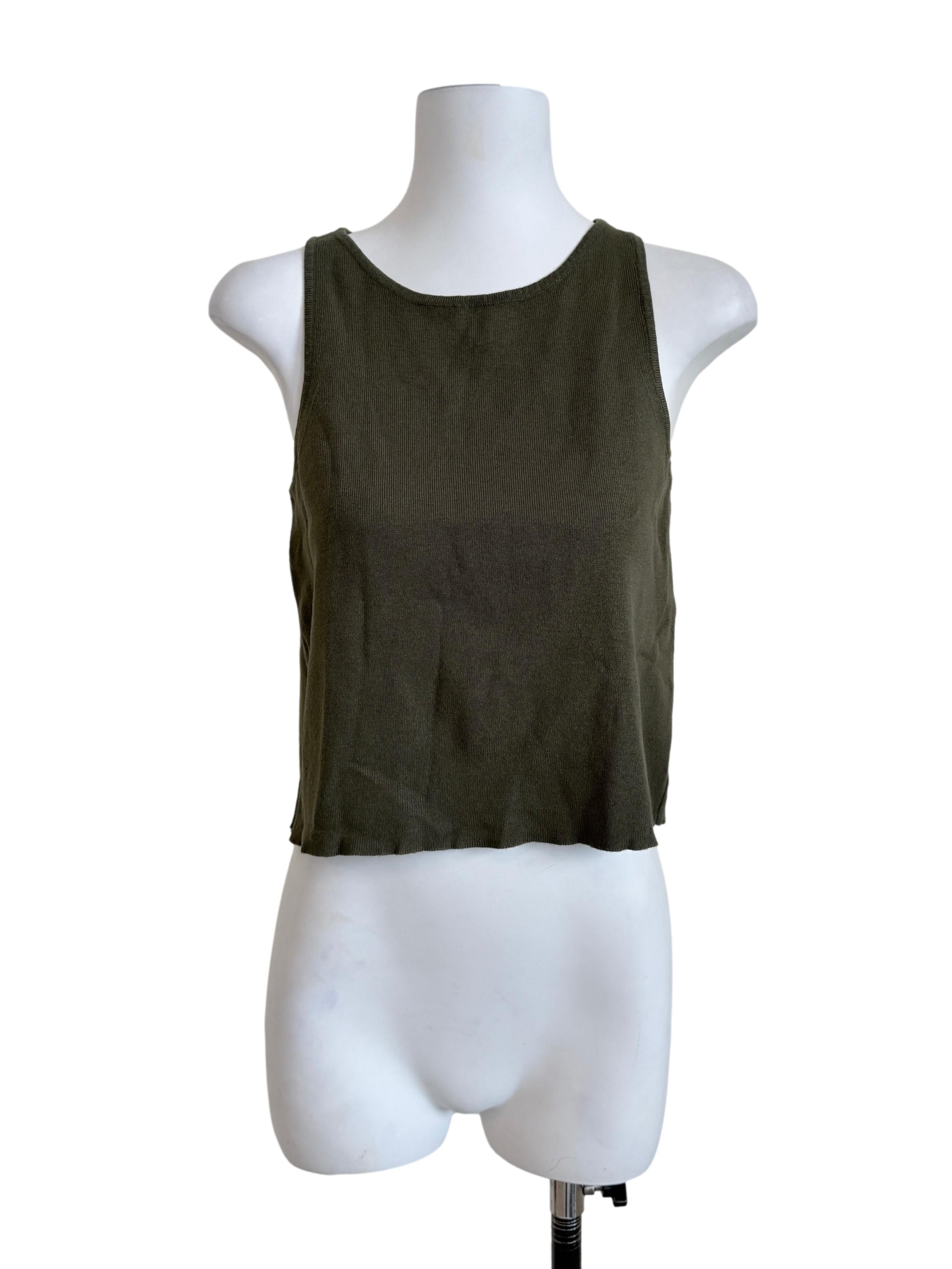 Pickle Green Round Neck Top
