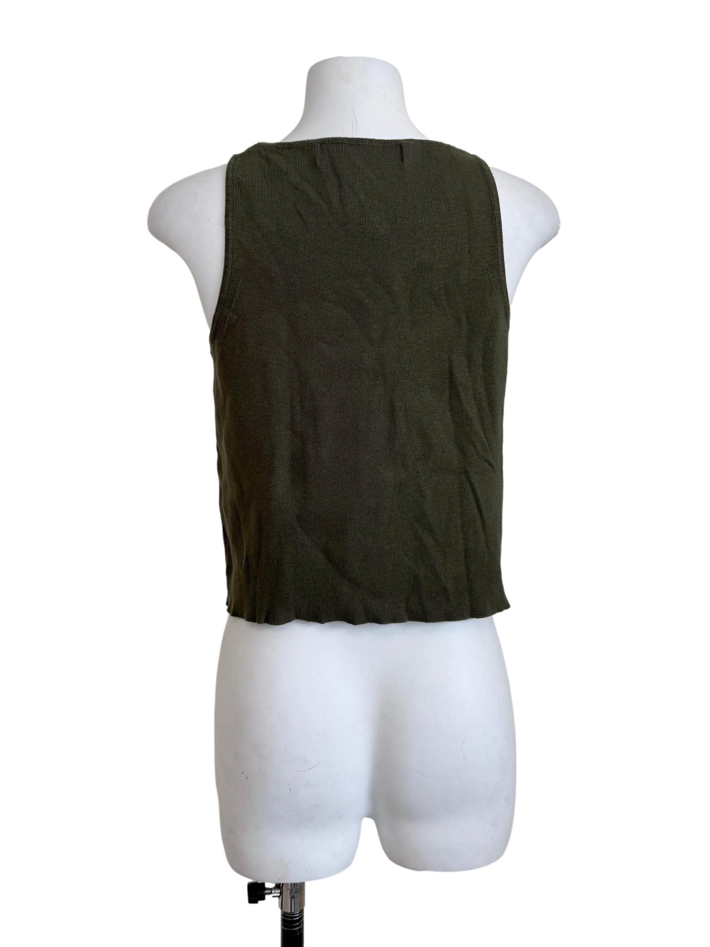 Pickle Green Round Neck Top