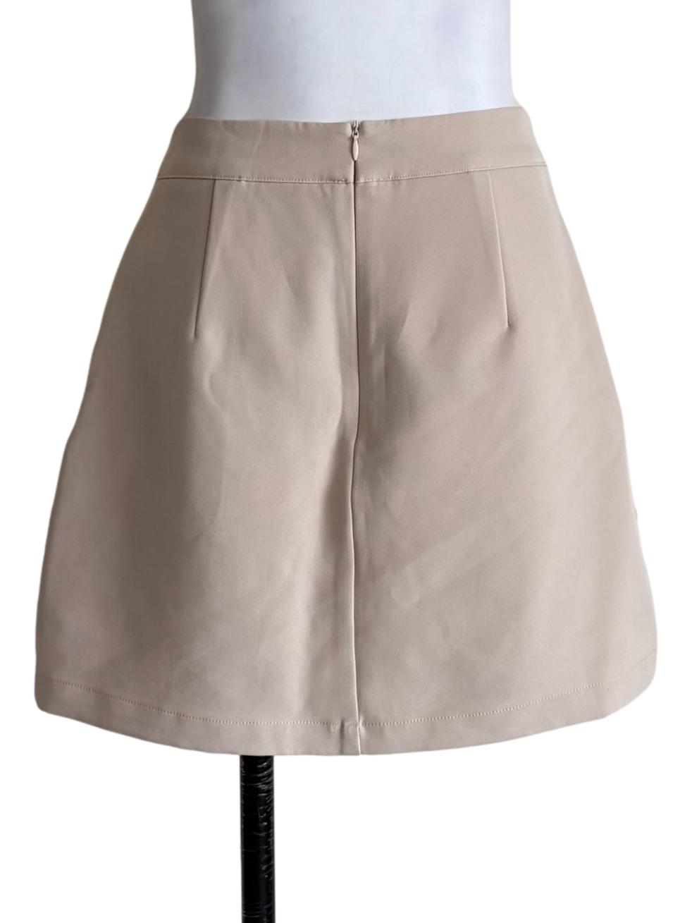 Pearl Beige Button Down Skorts