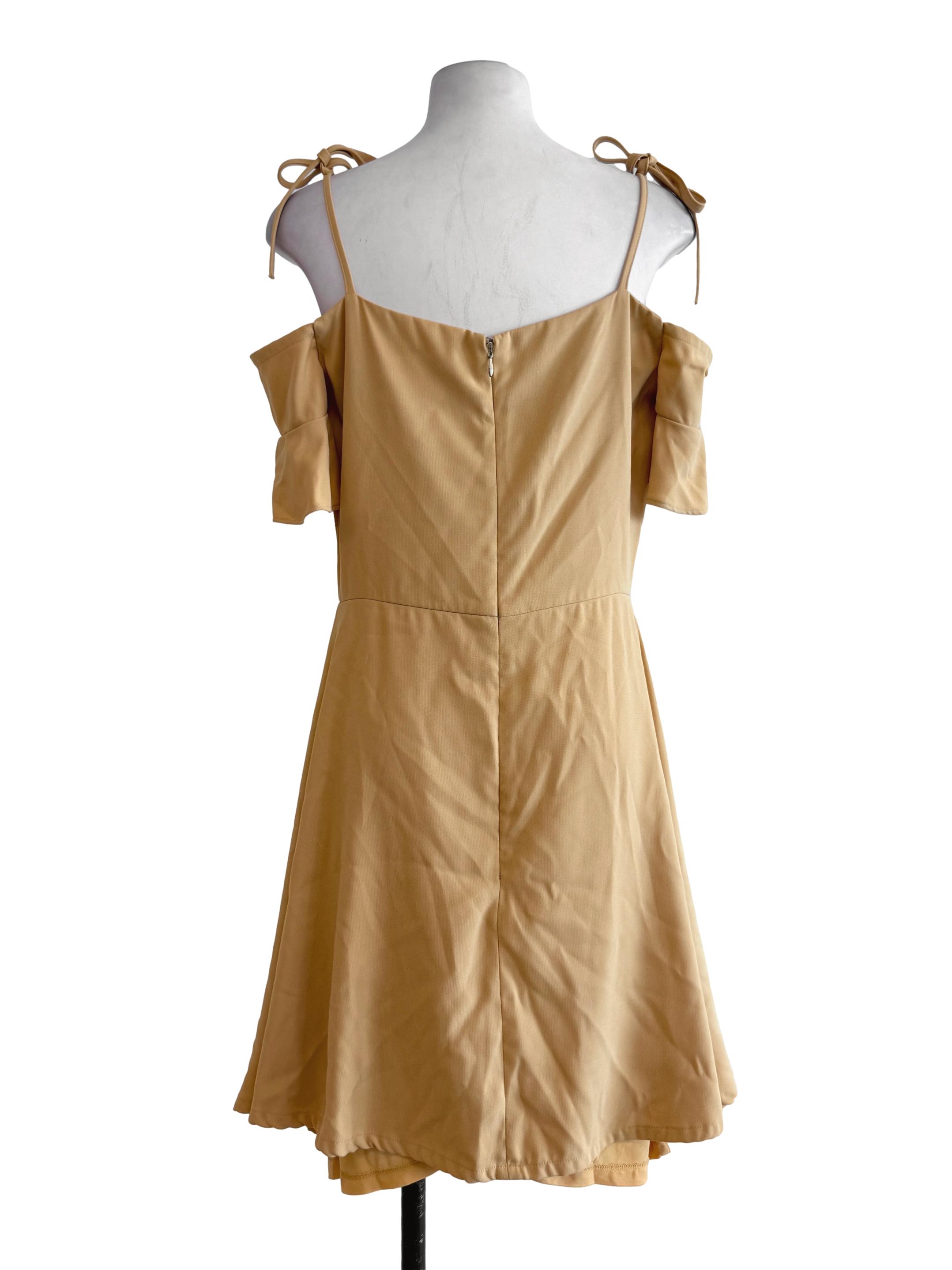 Yellow Plain Straps Sundress