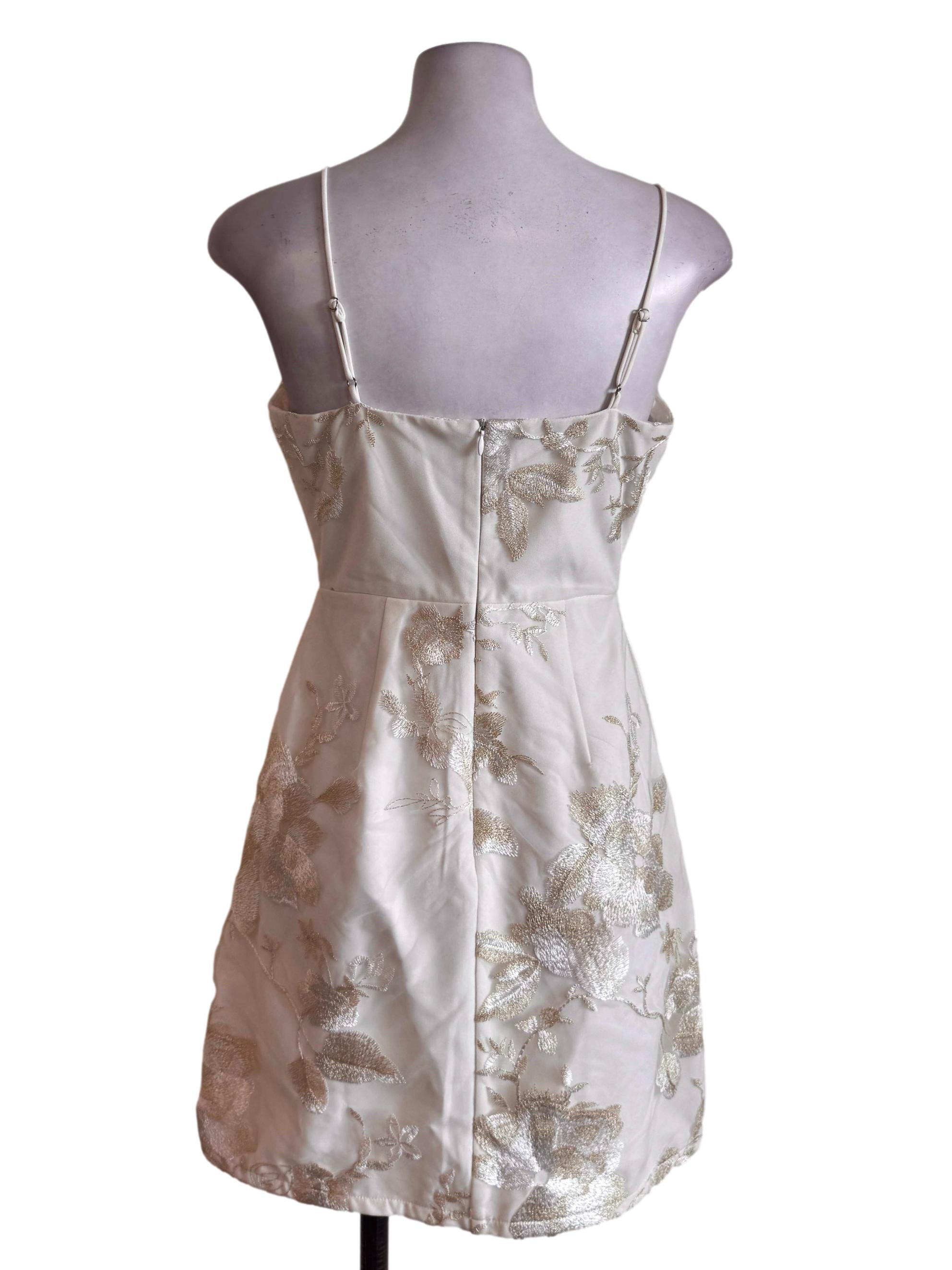 White Floral Laced Dress