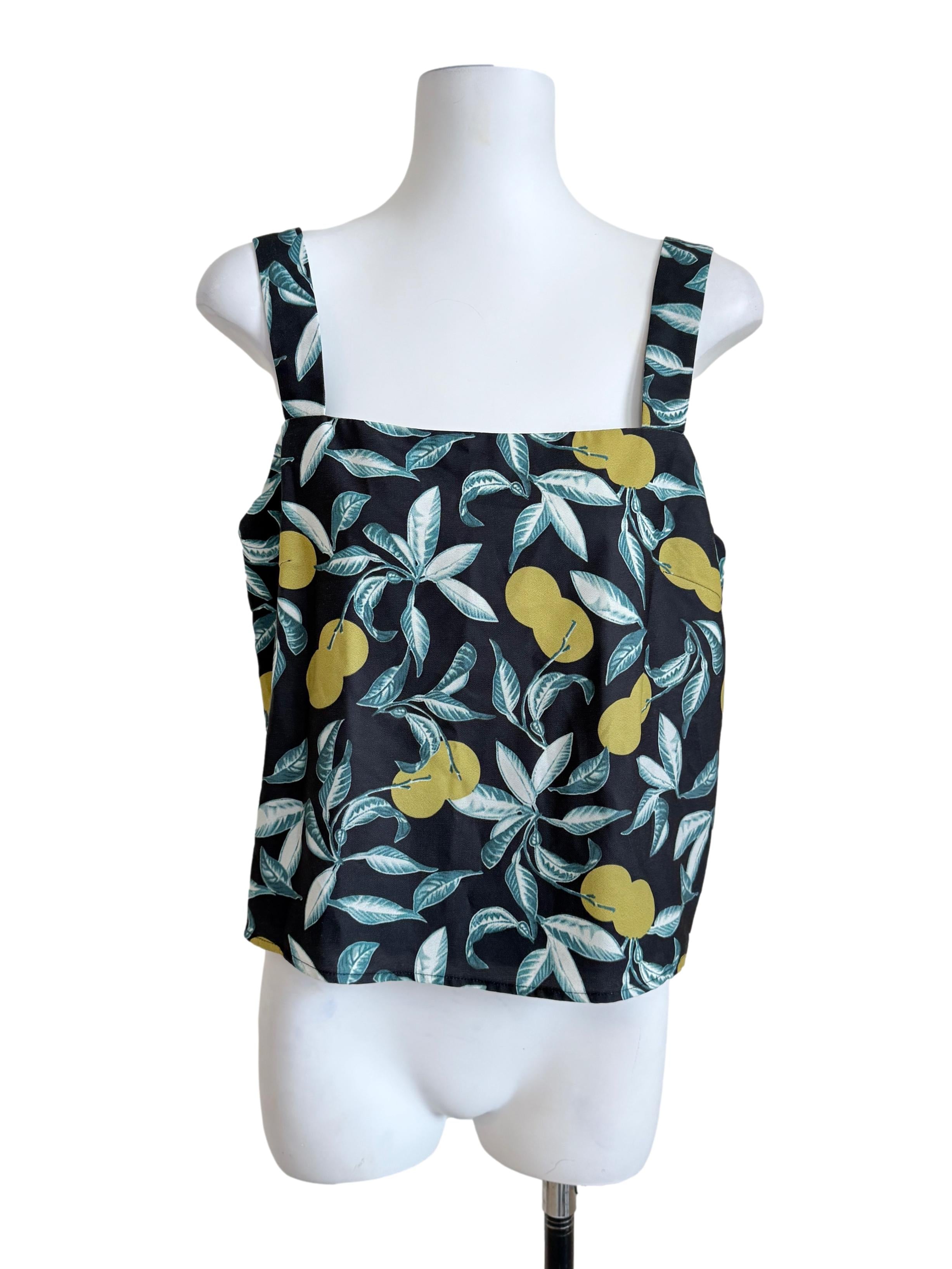 Black Multicolor Printed Top