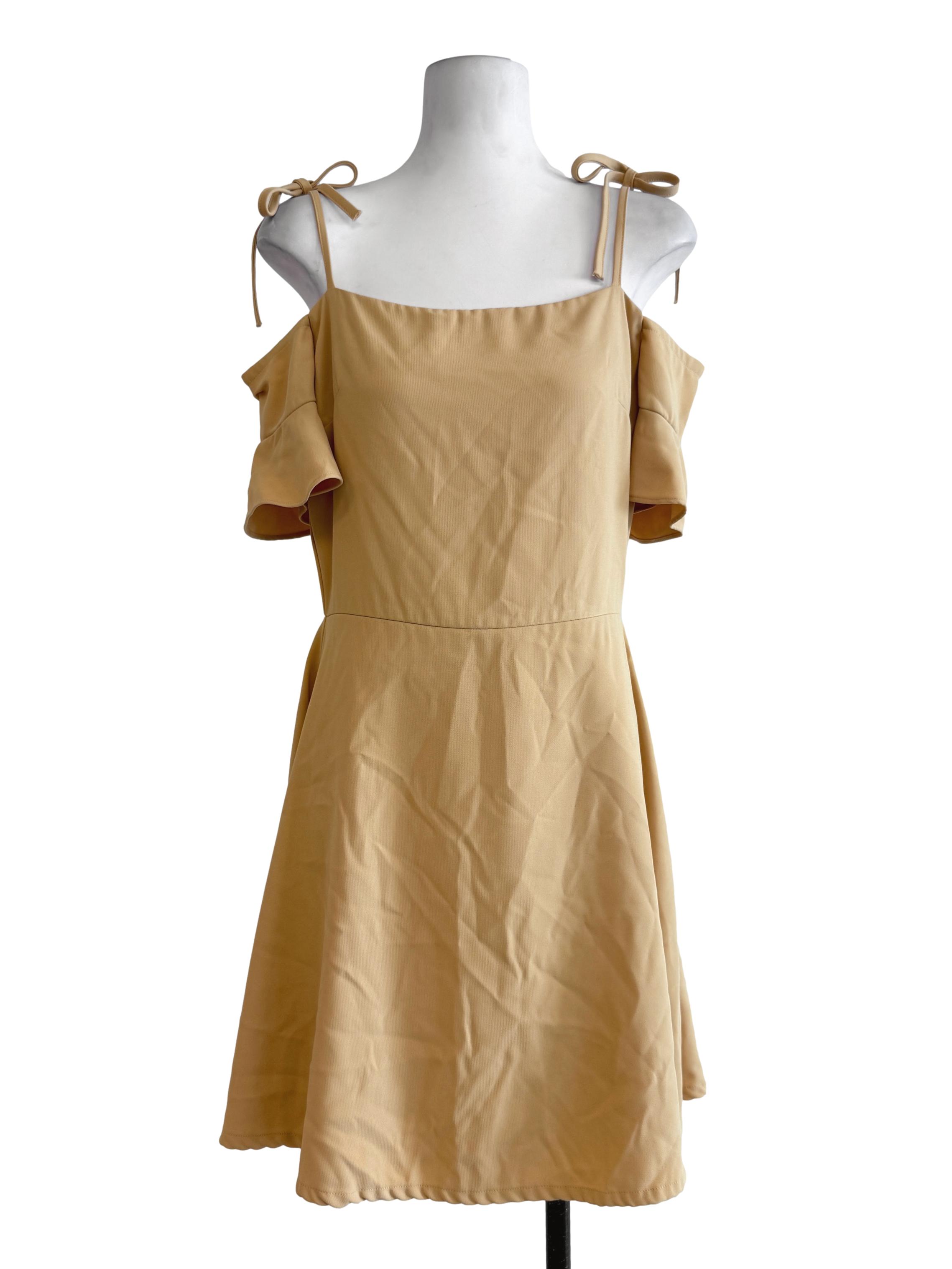 Yellow Plain Straps Sundress