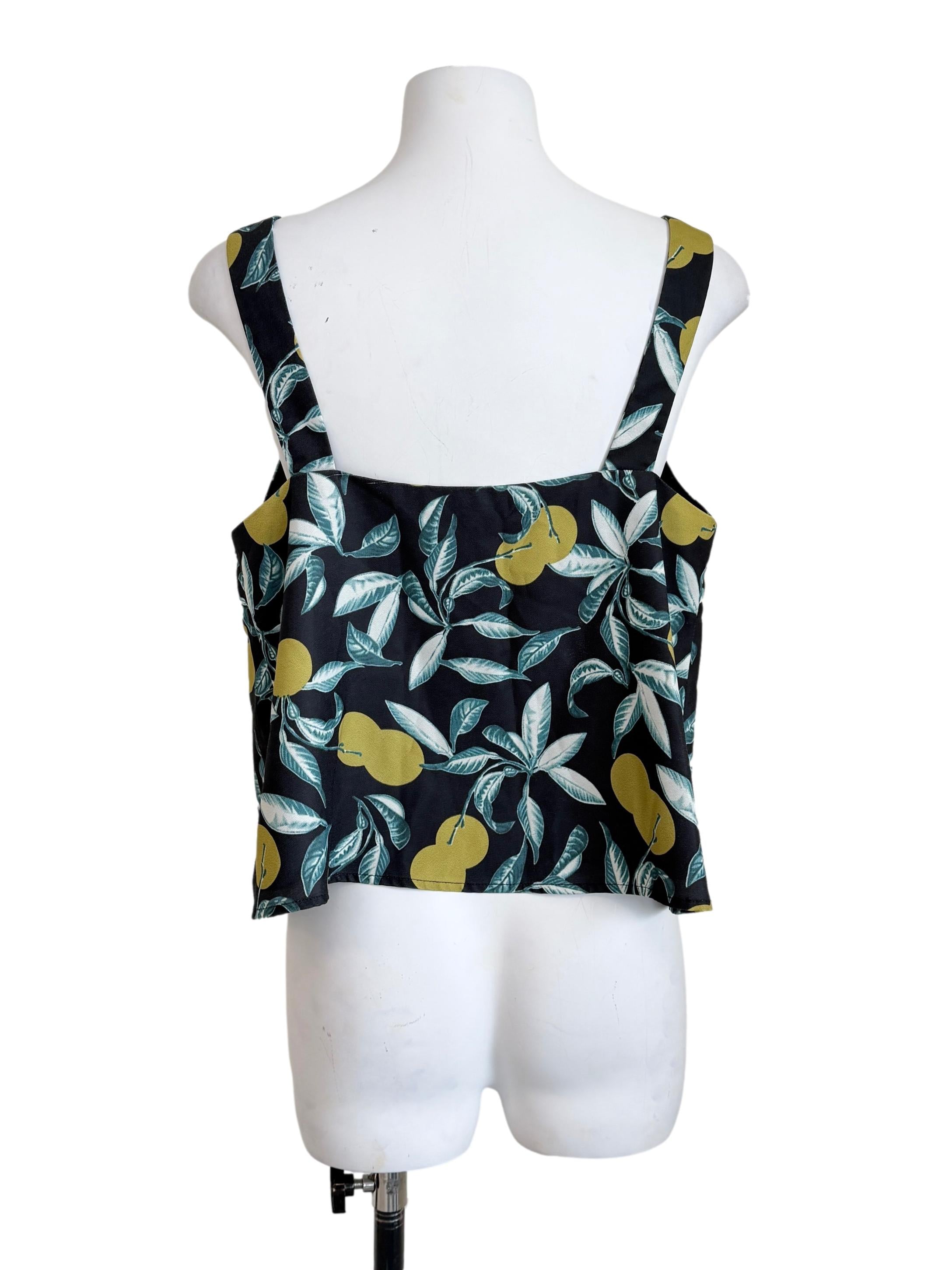 Black Multicolor Printed Top