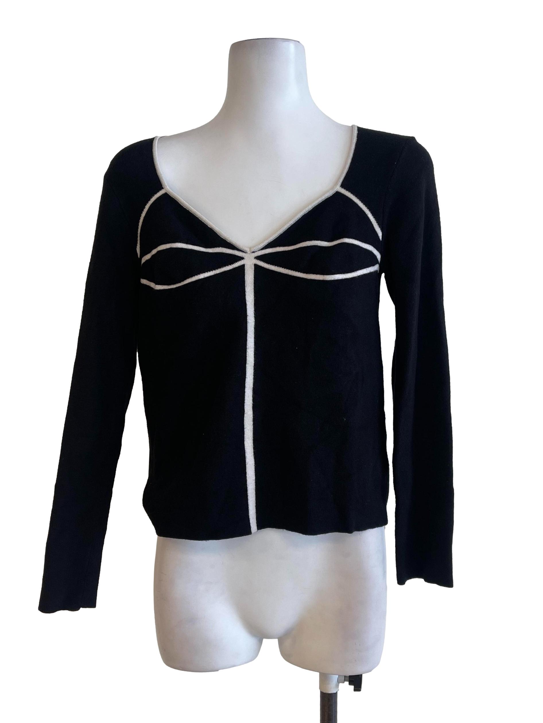Black Pencil Stripe Tops