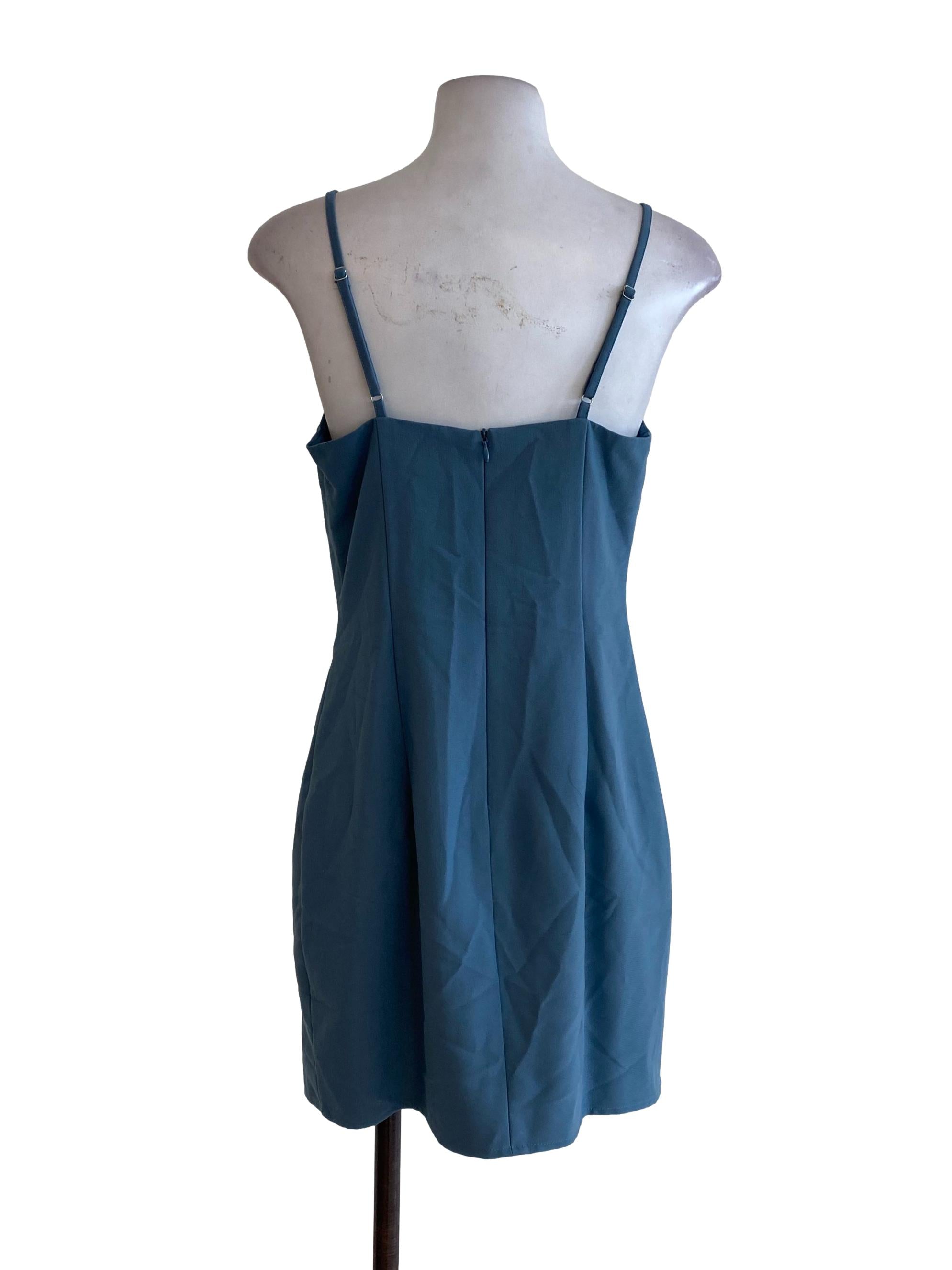 Dusty Blue Mini Dress