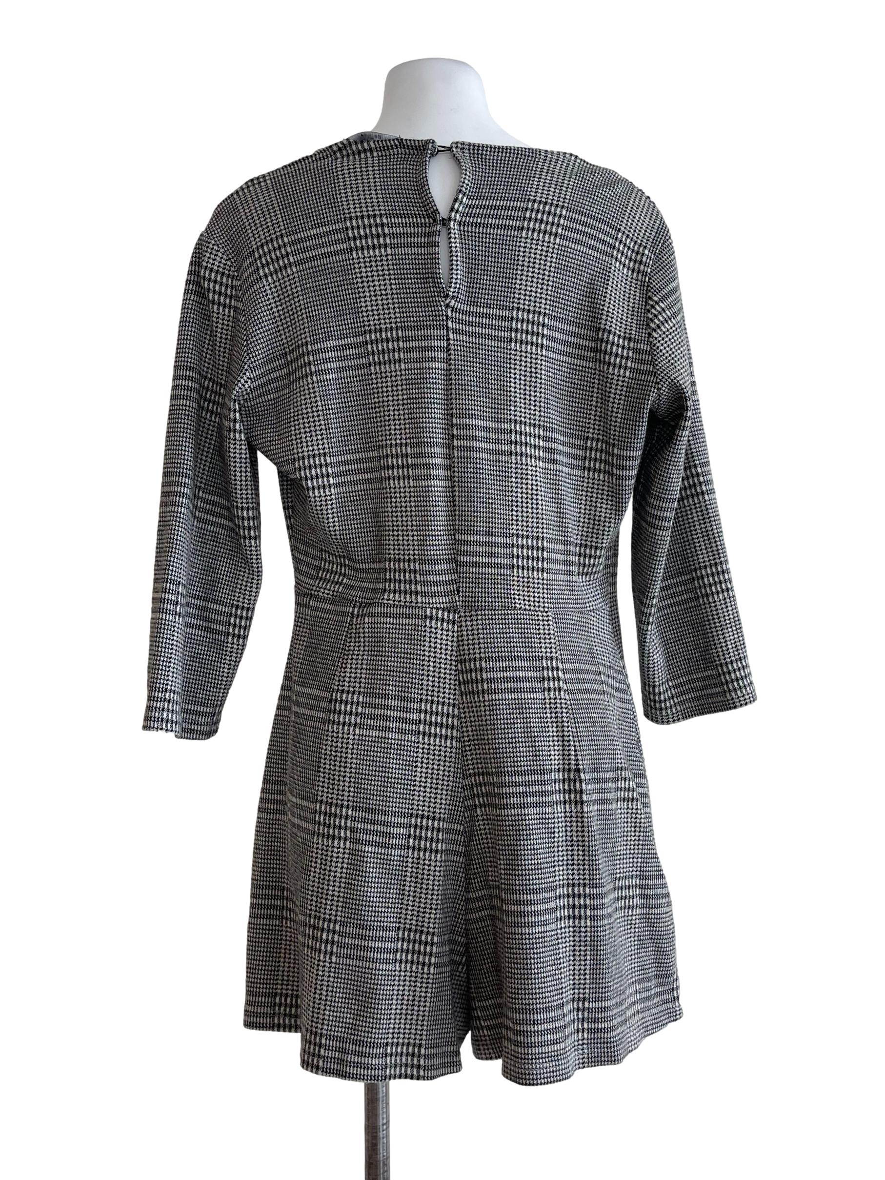 Black Soft Houndstooth Romper