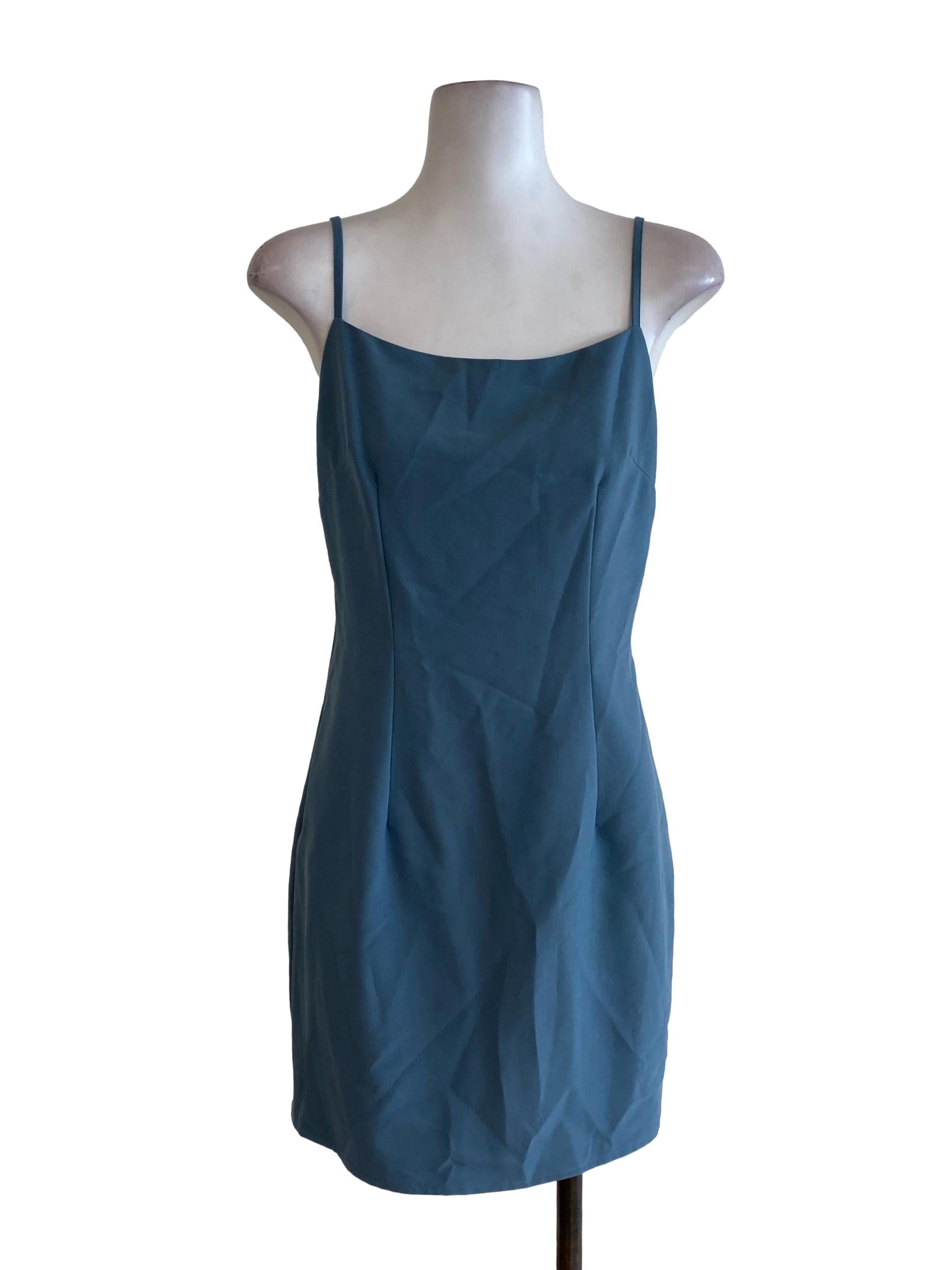 Dusty Blue Mini Dress