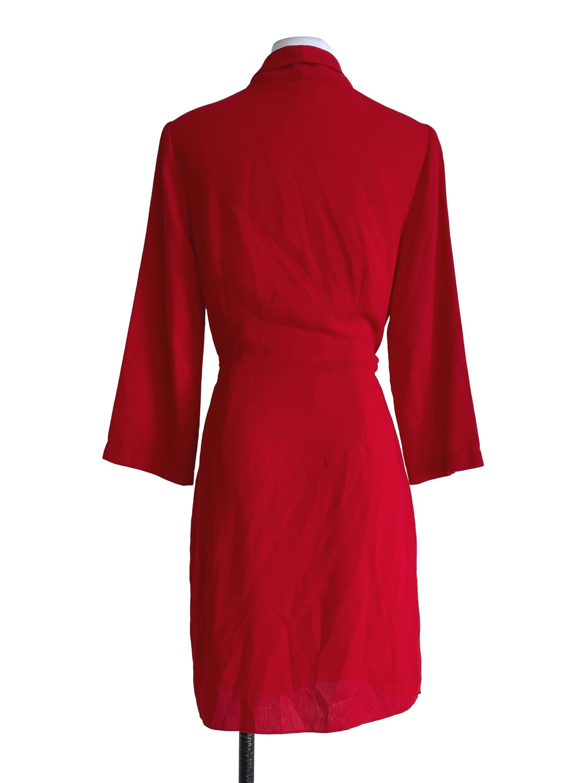 Candy Apple Red Wrap Dress