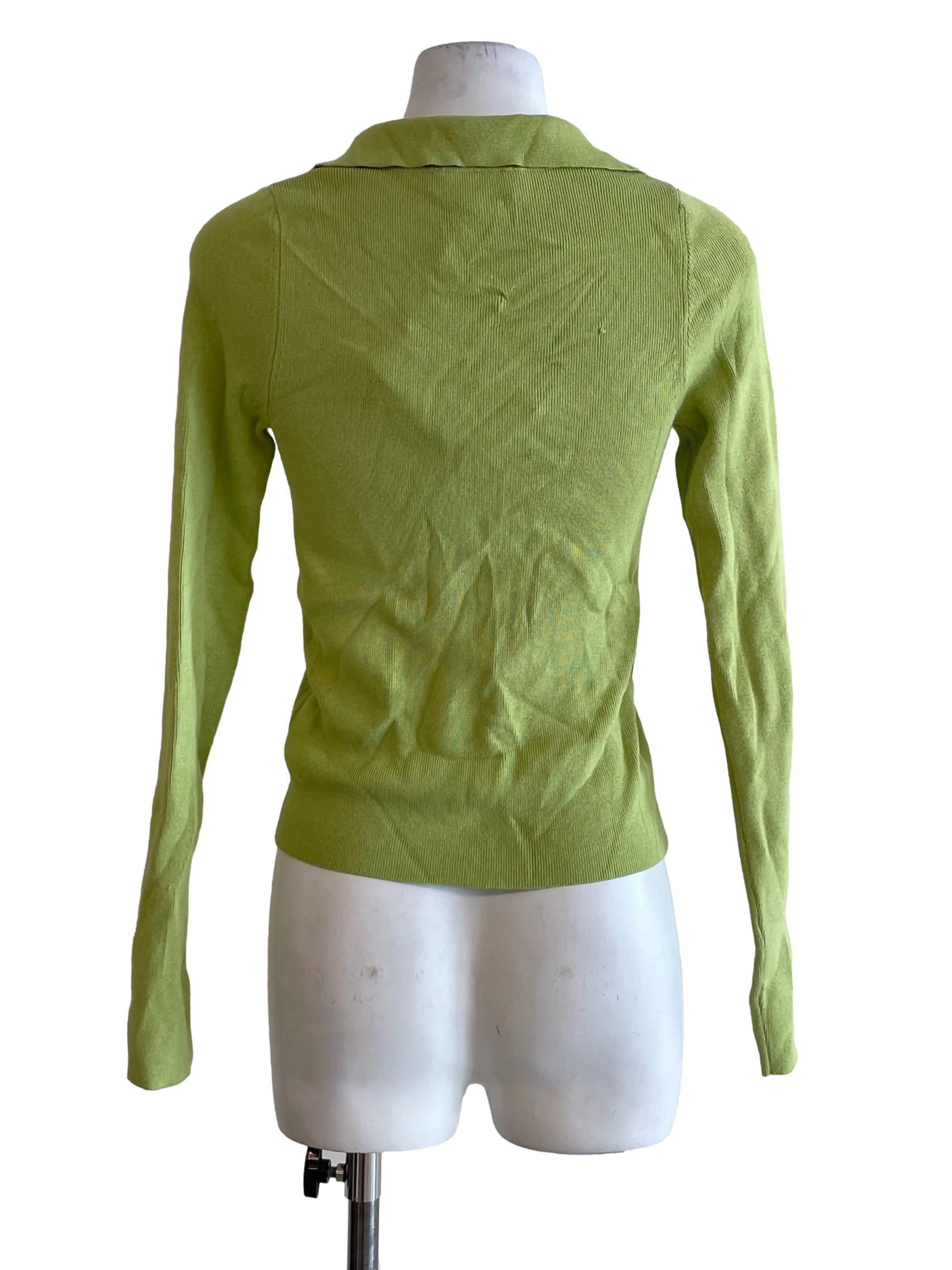 Apple Green Johnny Zip Top