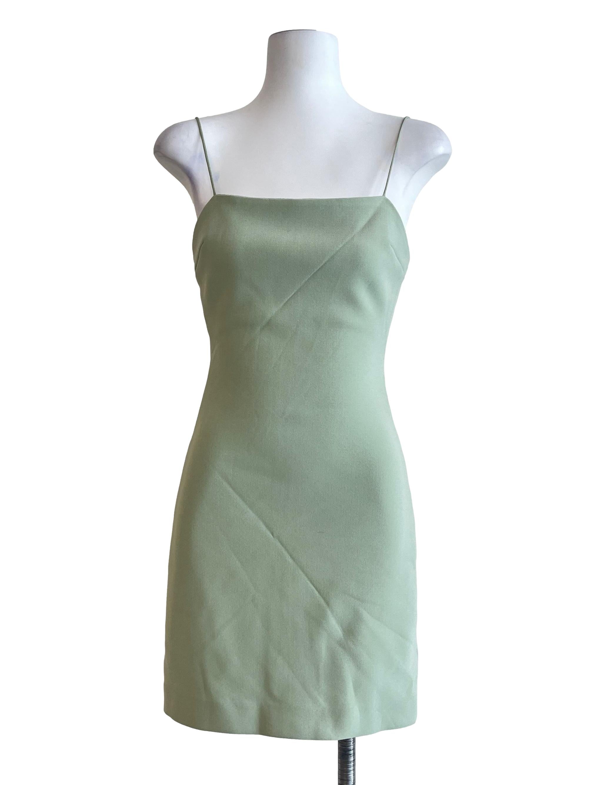 Mint Green Spaghetti Strap Mini Dress