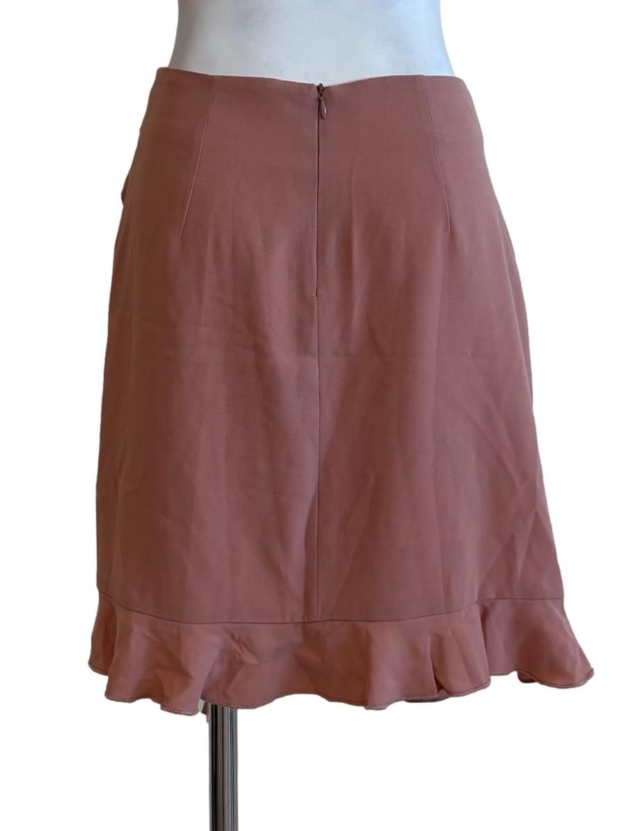 Terracotta Ruched Ruffle Skirt