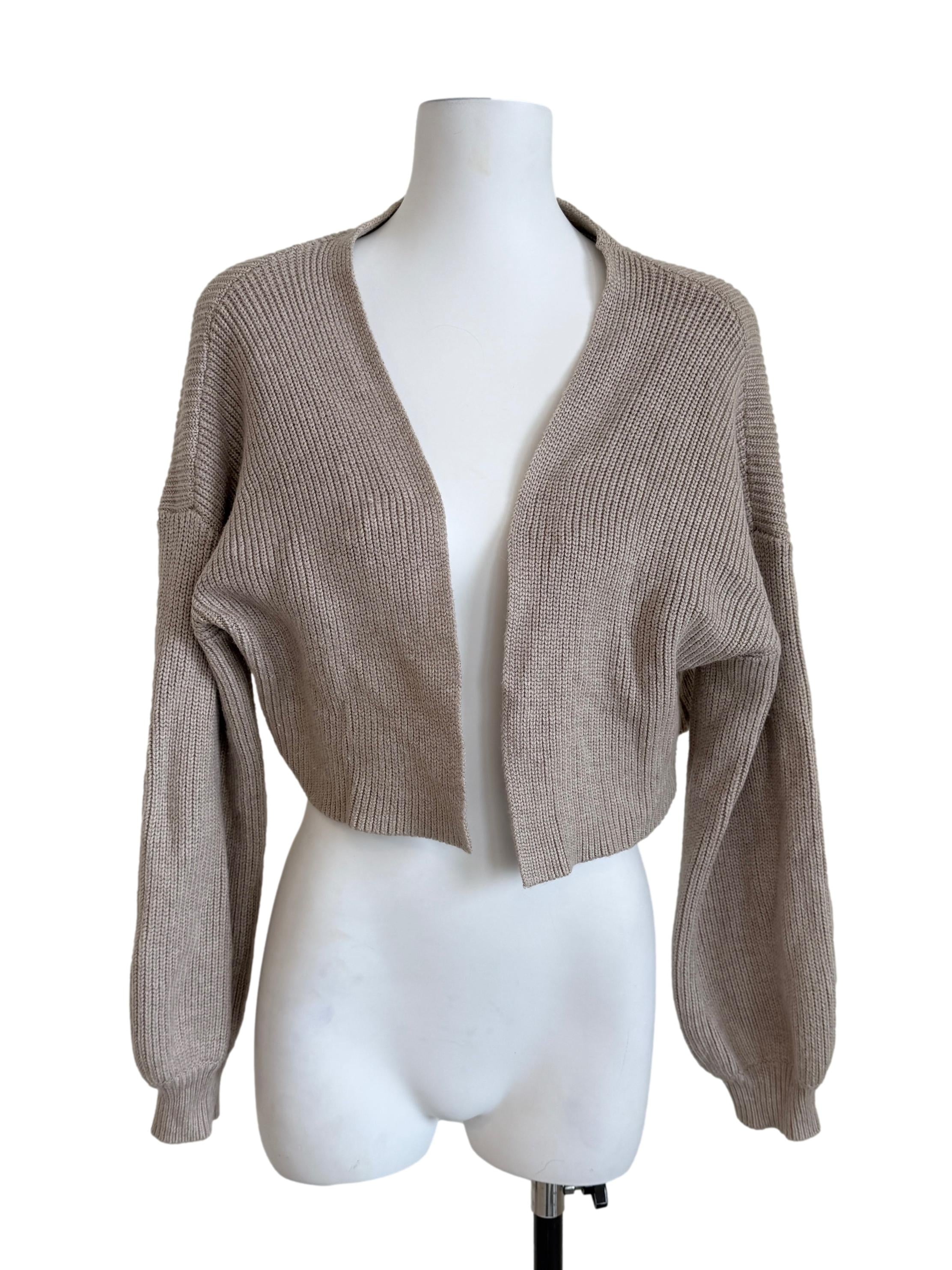 Tortilla Brown Knit Cardigan