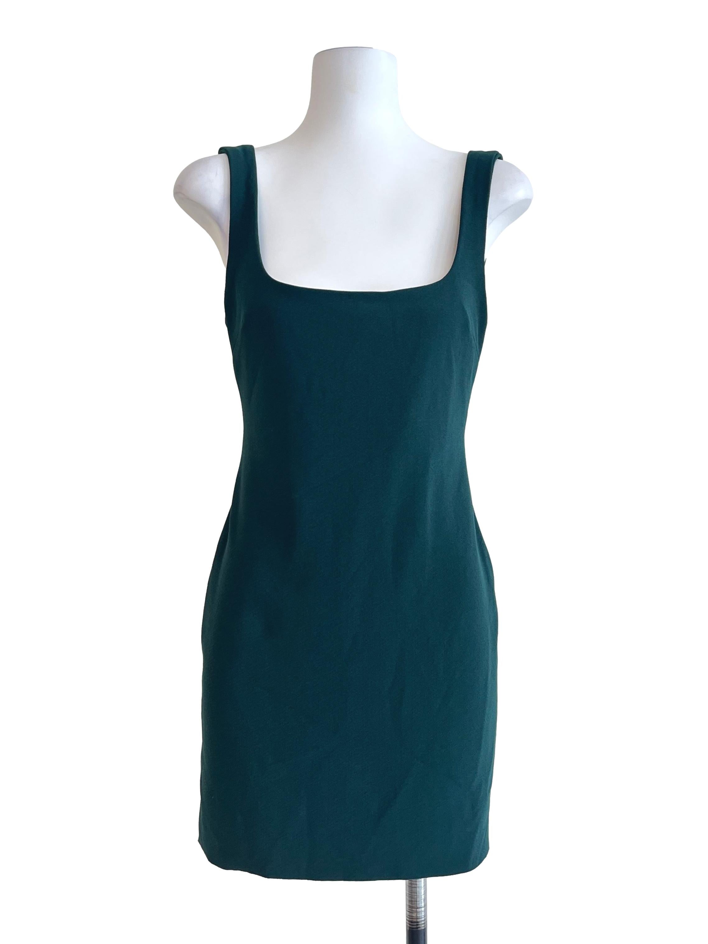 Emerald Green Shift Sleeveless Mini Dress