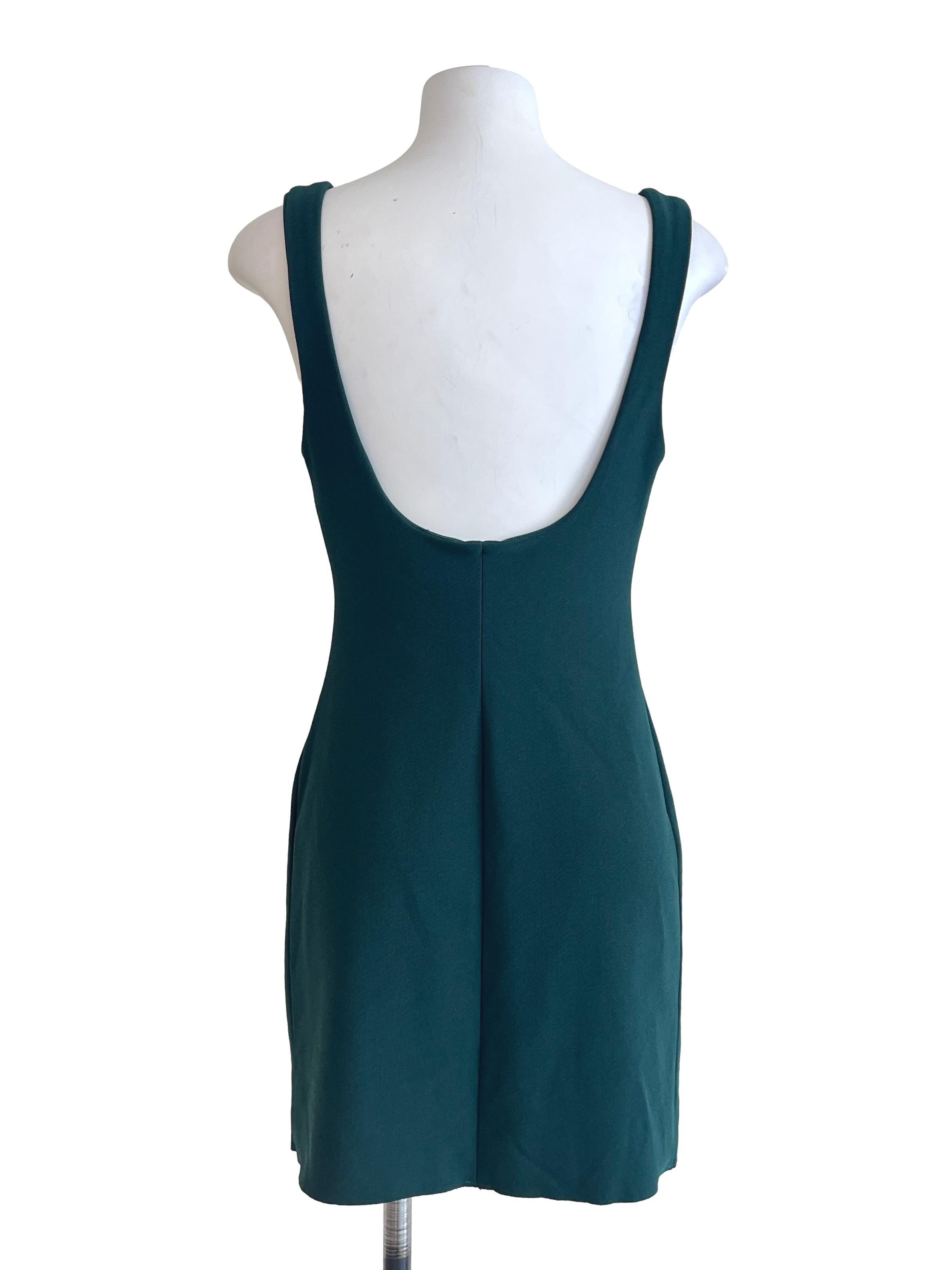 Emerald Green Shift Sleeveless Mini Dress