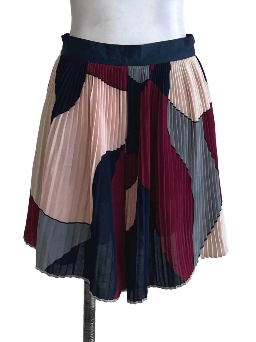 Multicolor Prints Pleated Shorts