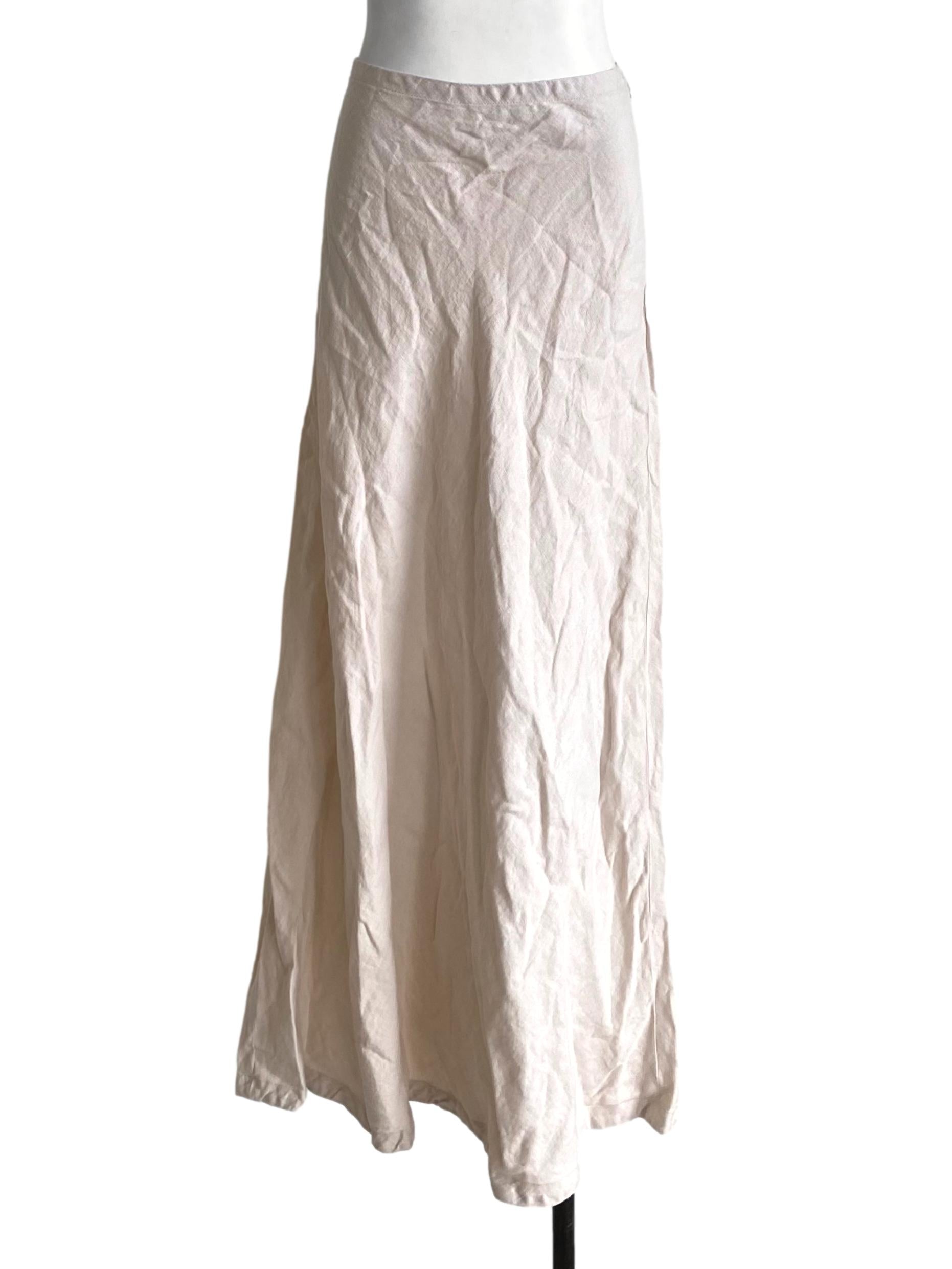Soft Cream Beige Plain Skirt
