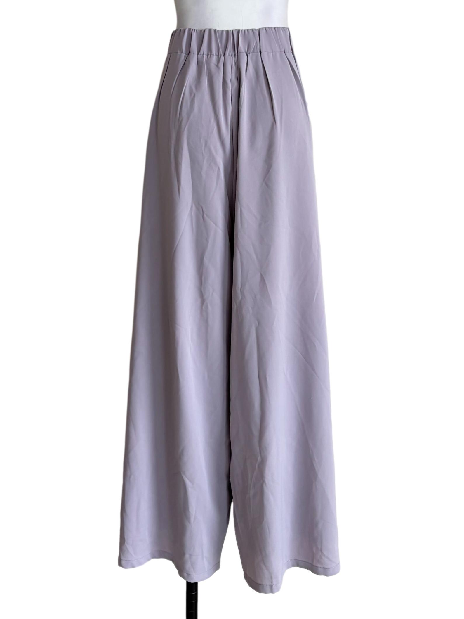 Heather Purple Wide Leg Pants