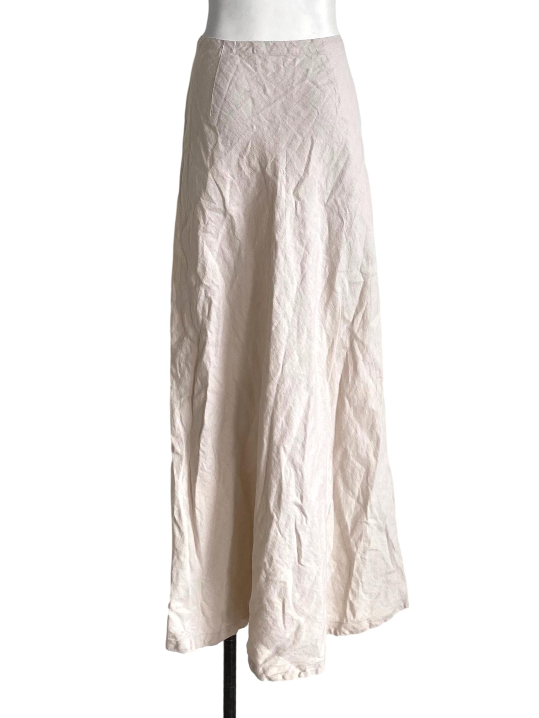 Soft Cream Beige Plain Skirt