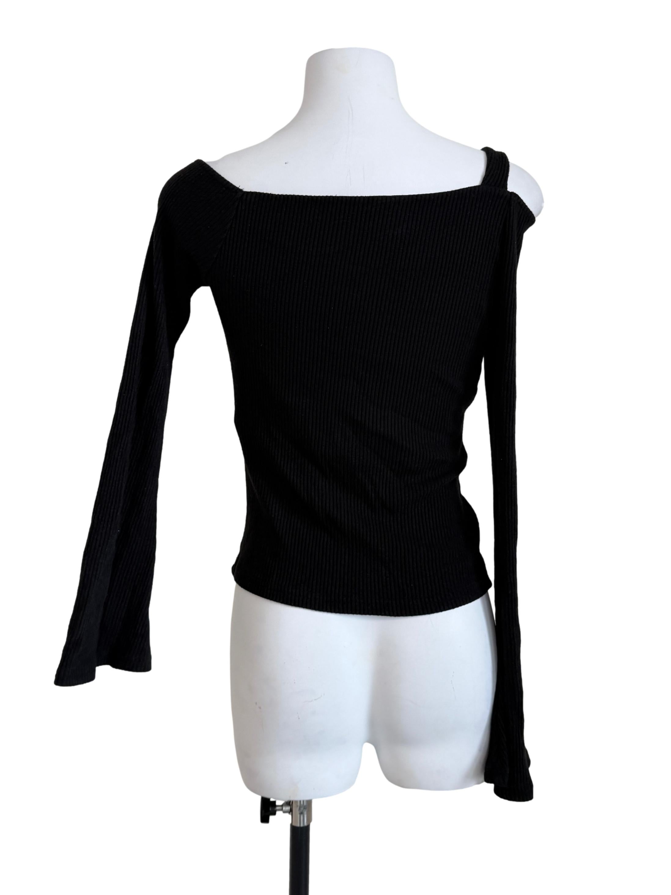 Black Long Sleeves Knit Top