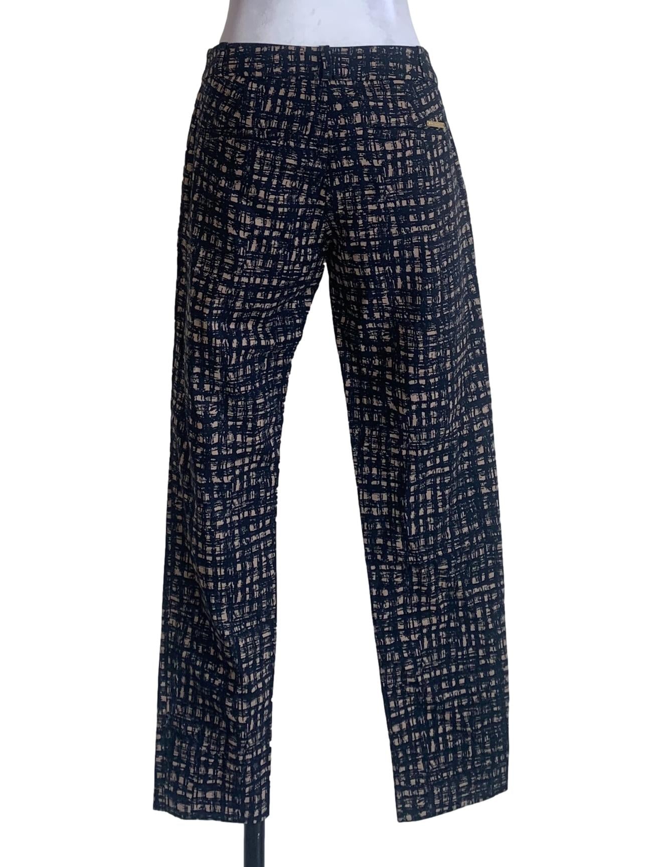 Black Pattern Formal Pants
