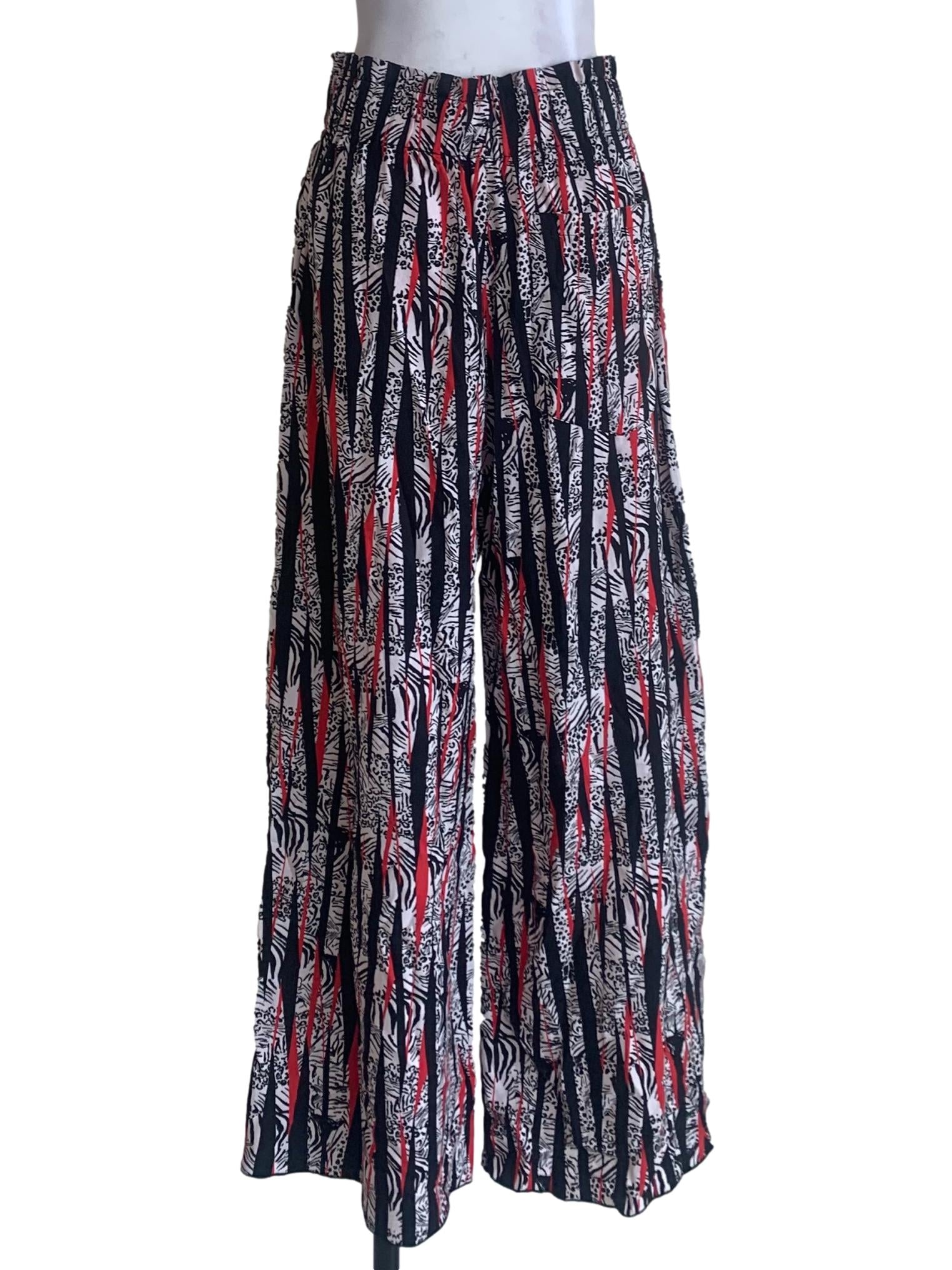 Black Pattern Palazzo Pants