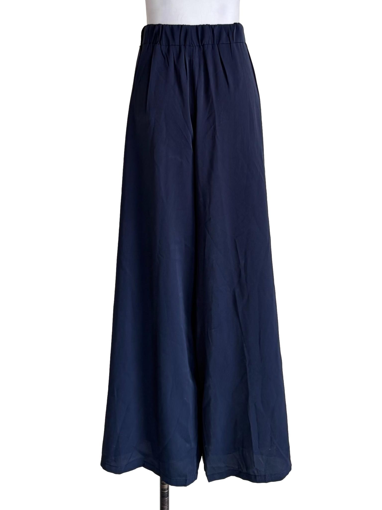 Midnight Blue Wide Leg Pants