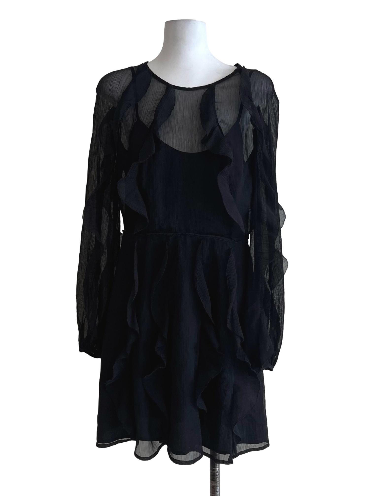 Black Lace Empire Dress