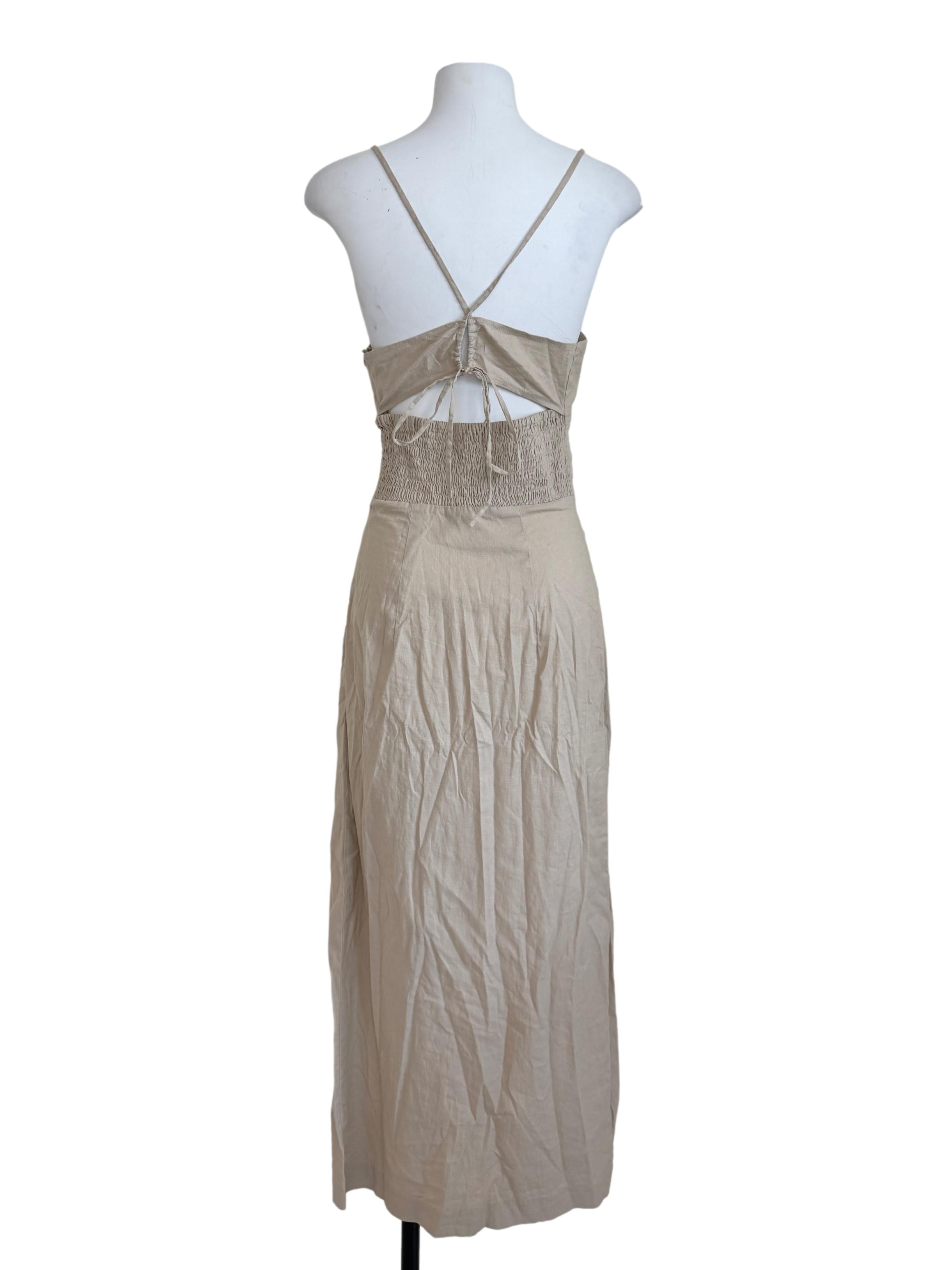 Bone Beige Slip Dress