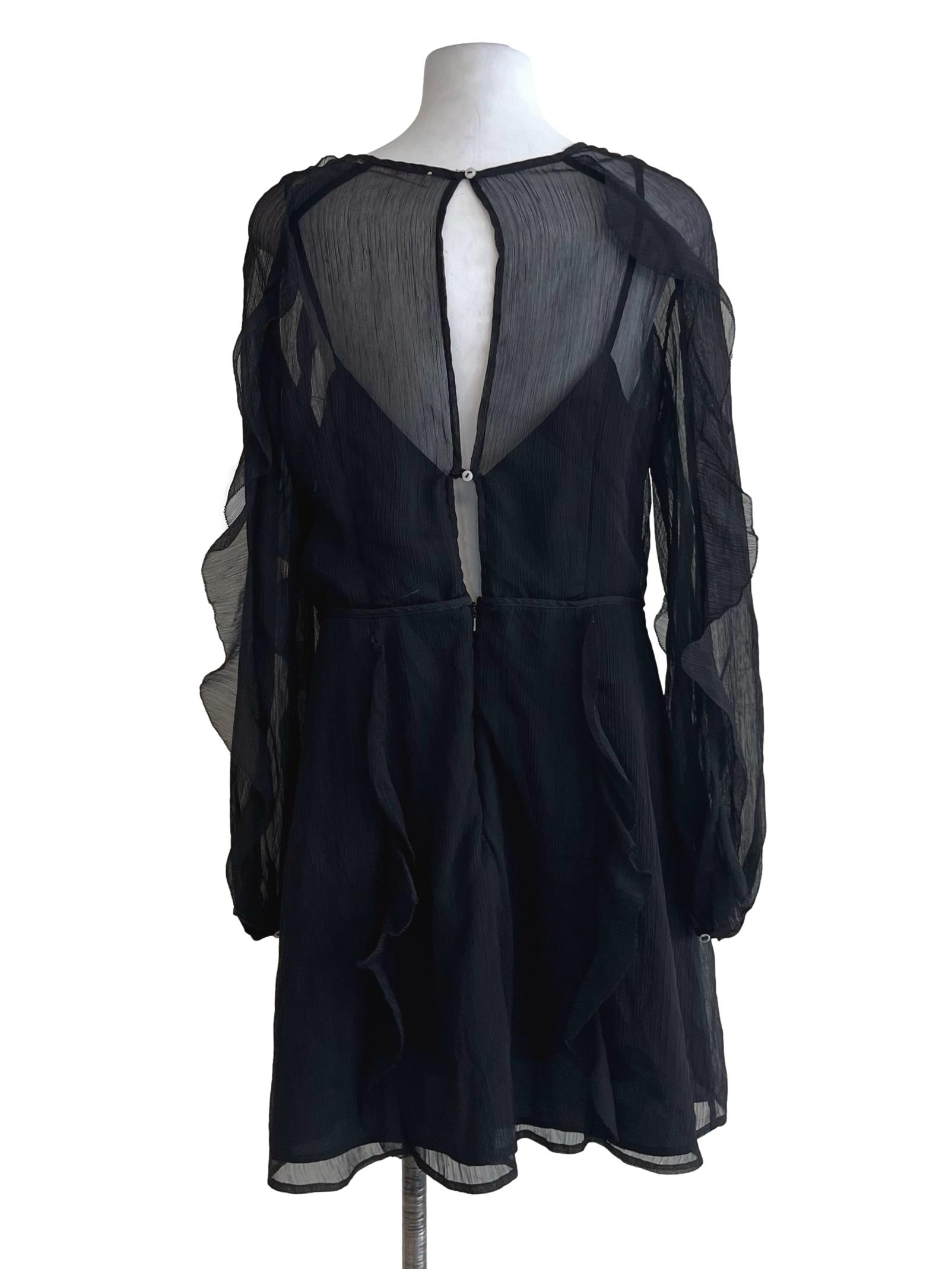 Black Lace Empire Dress