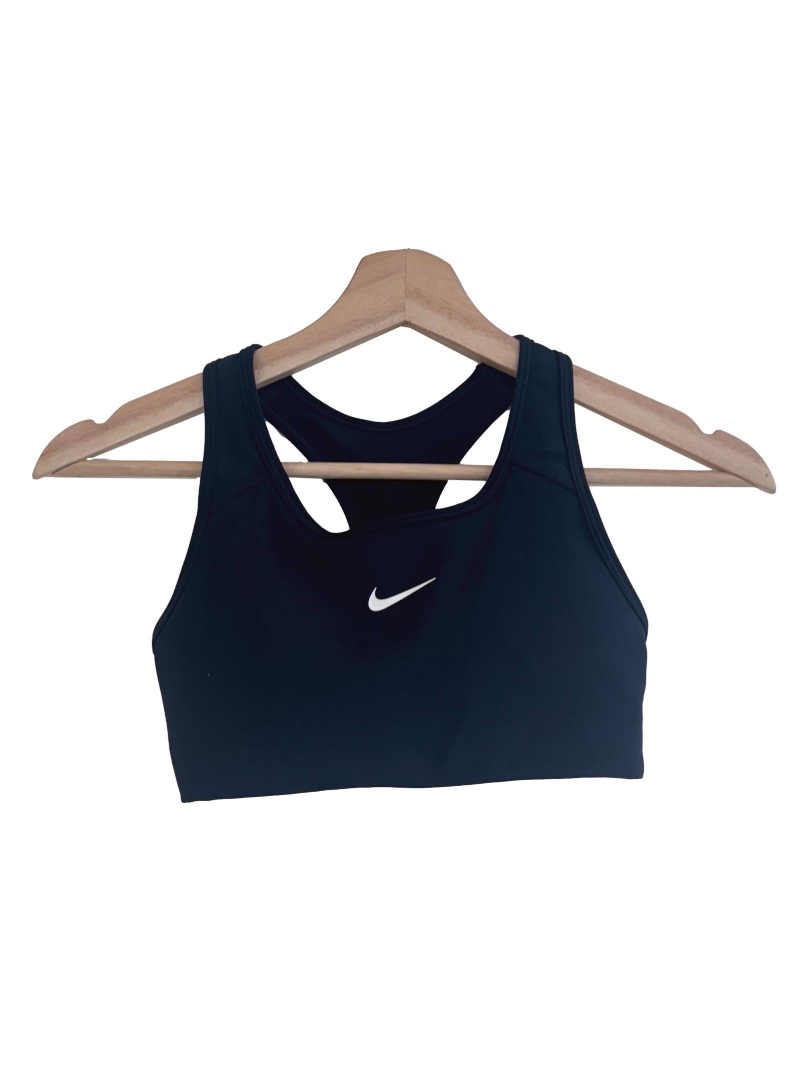 Black Cotton Sports Bra