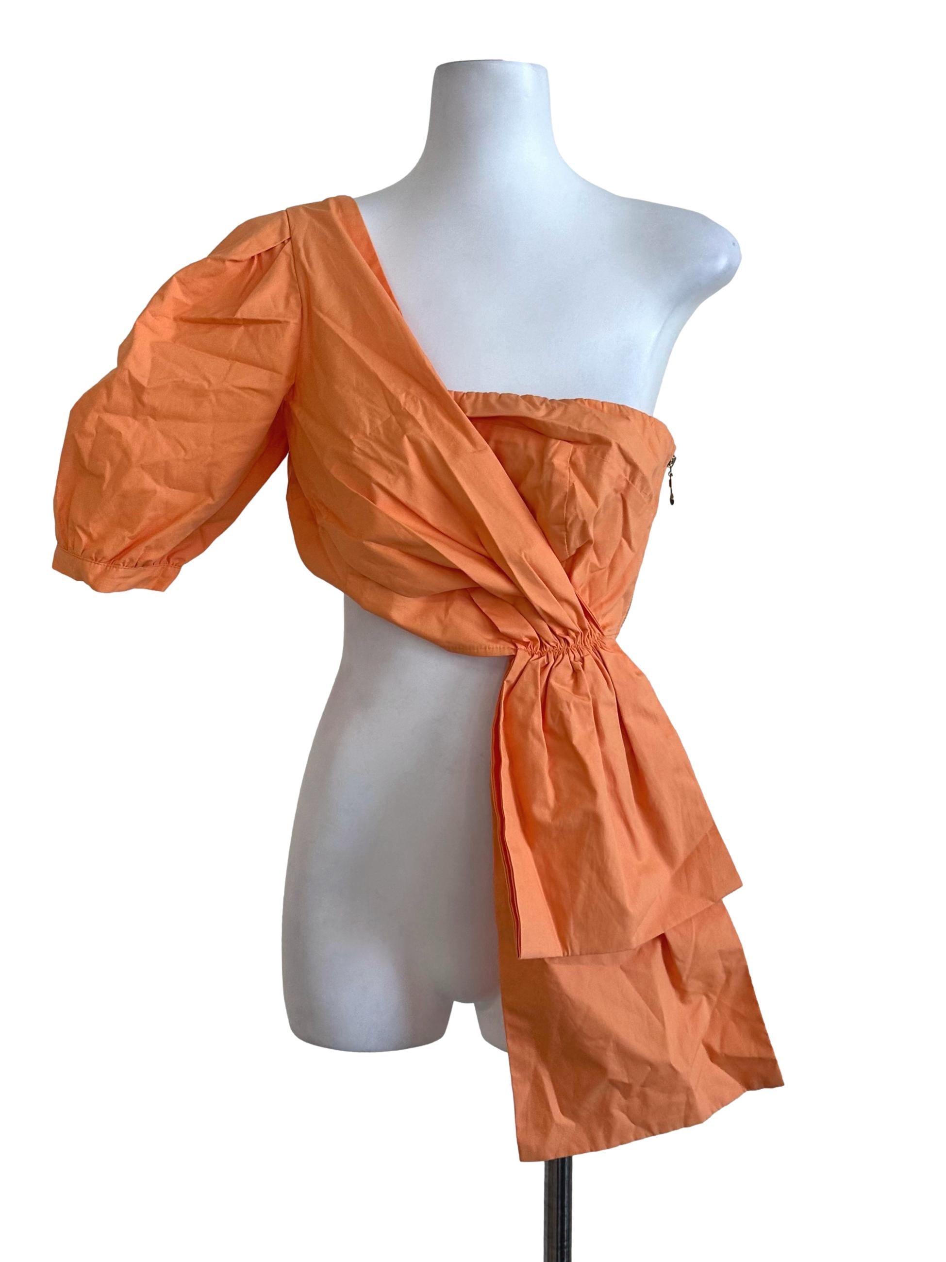 Orange Plain Asymmetric Top