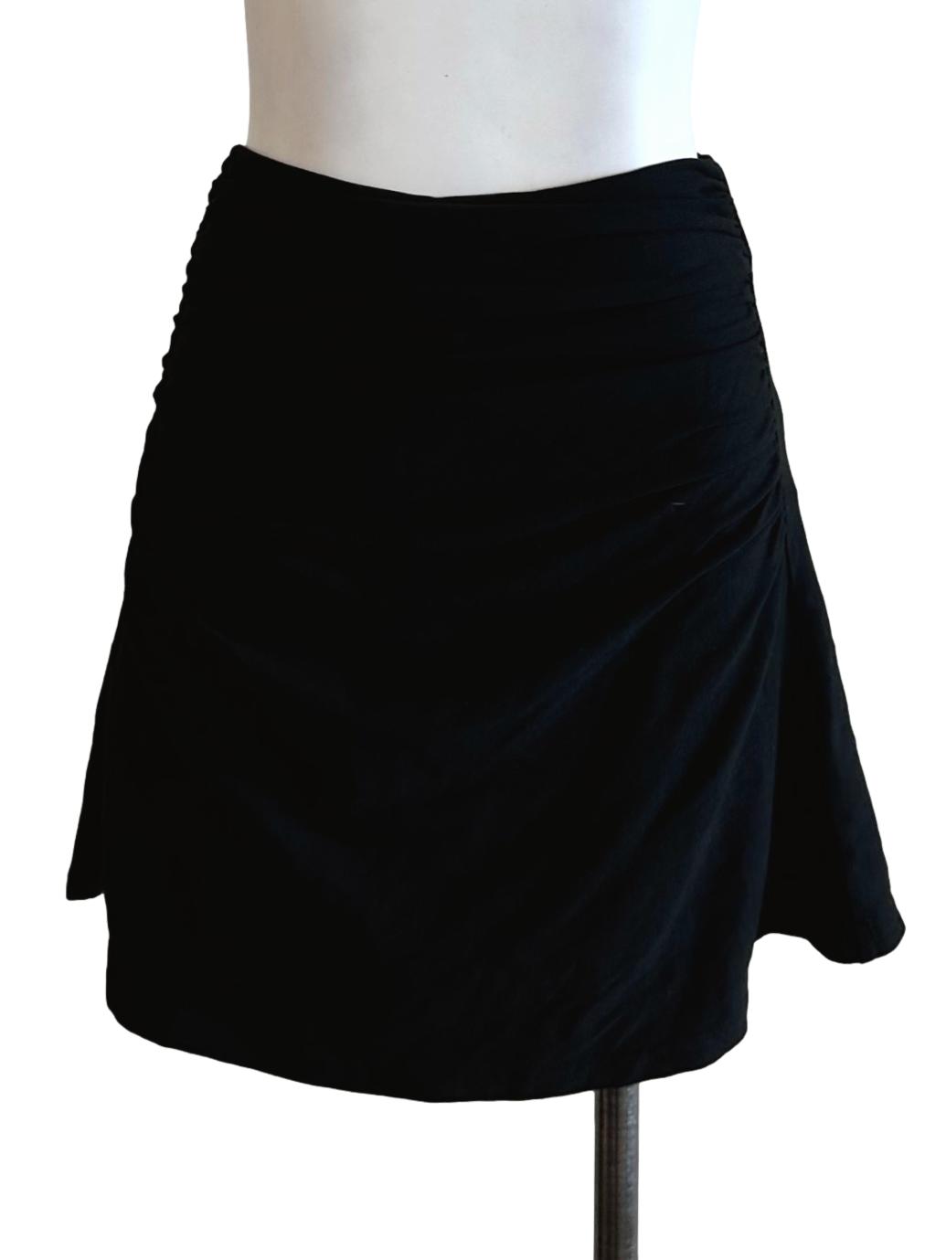 Black Plain Skort