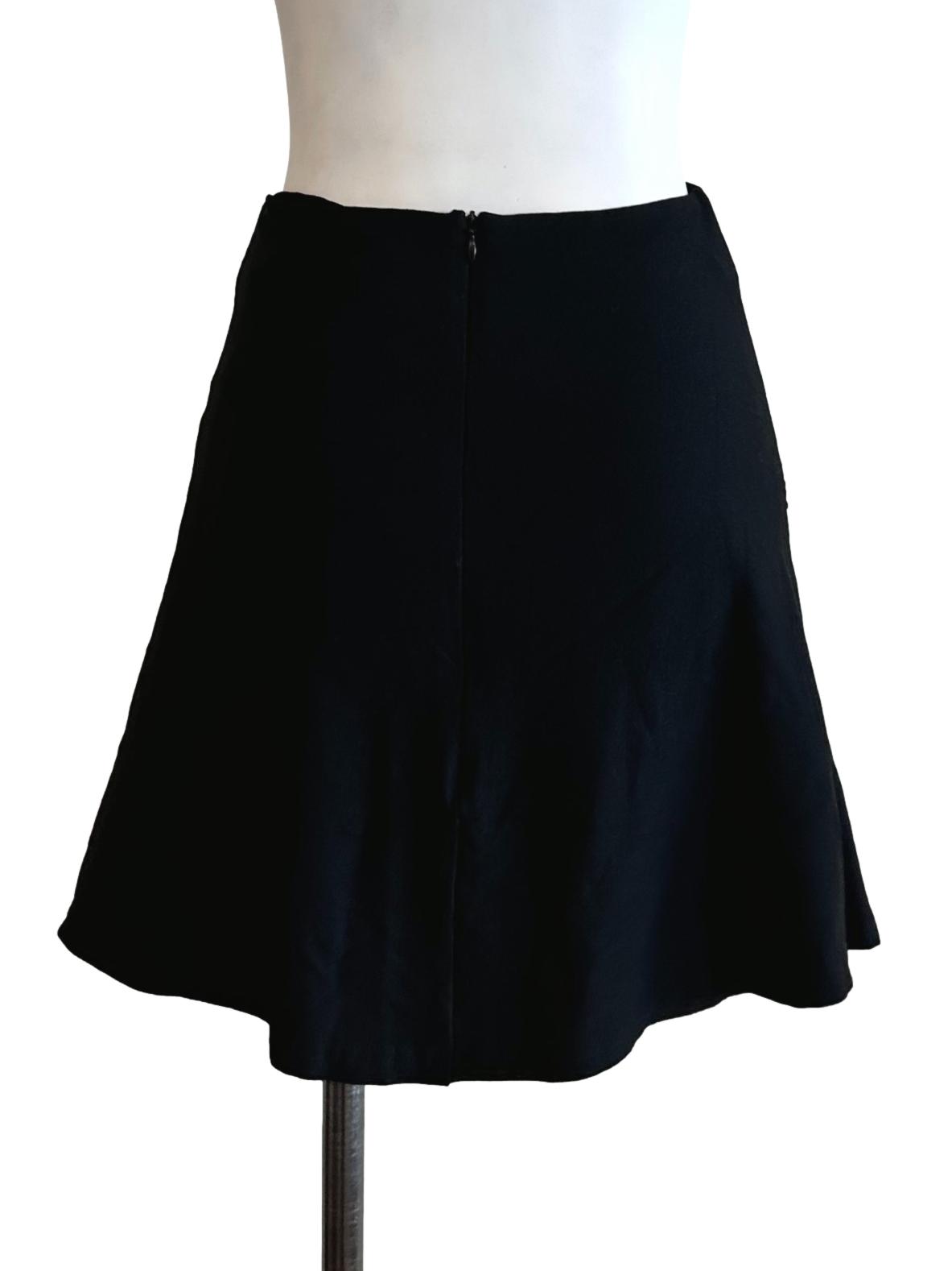 Black Plain Skort