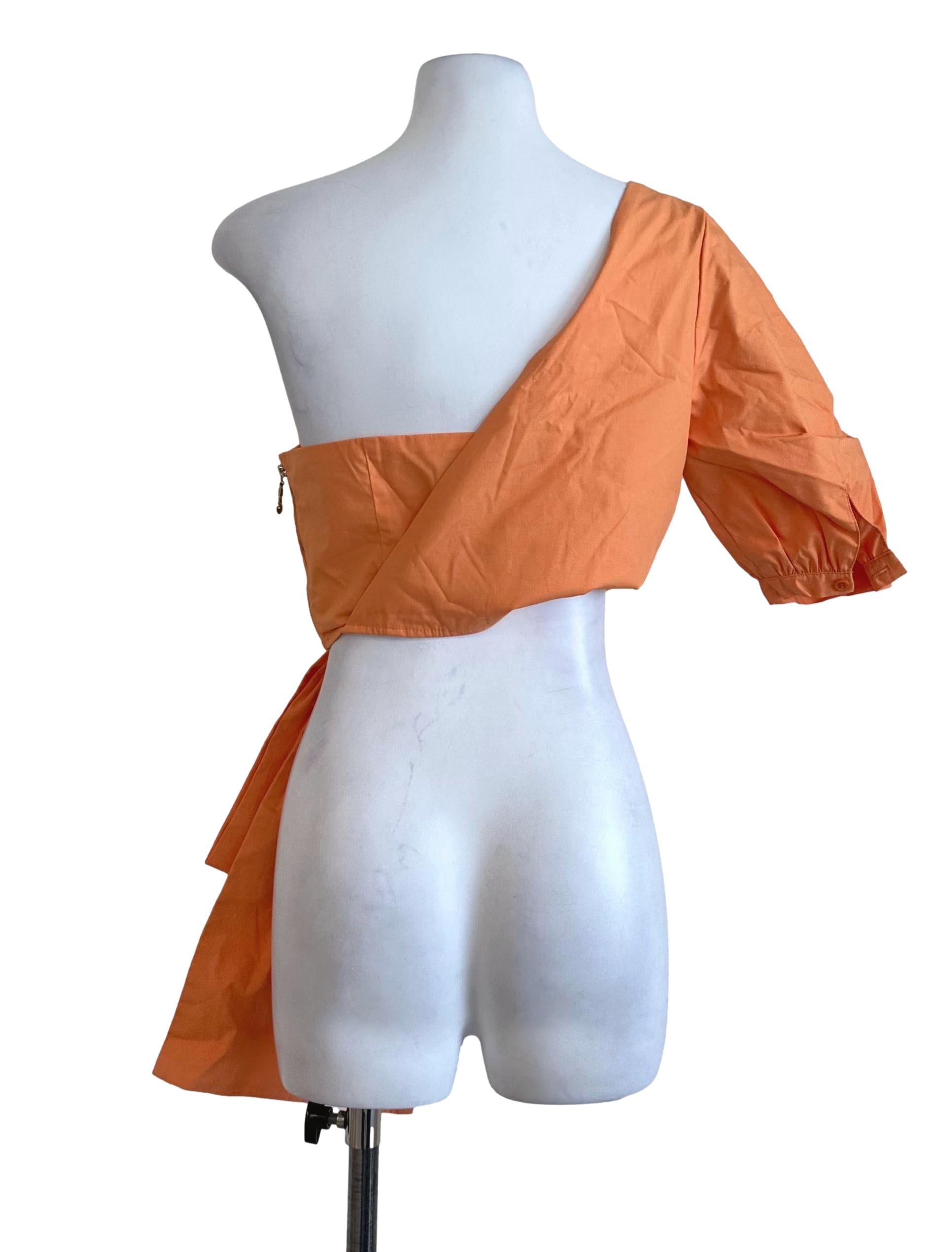 Orange Plain Asymmetric Top