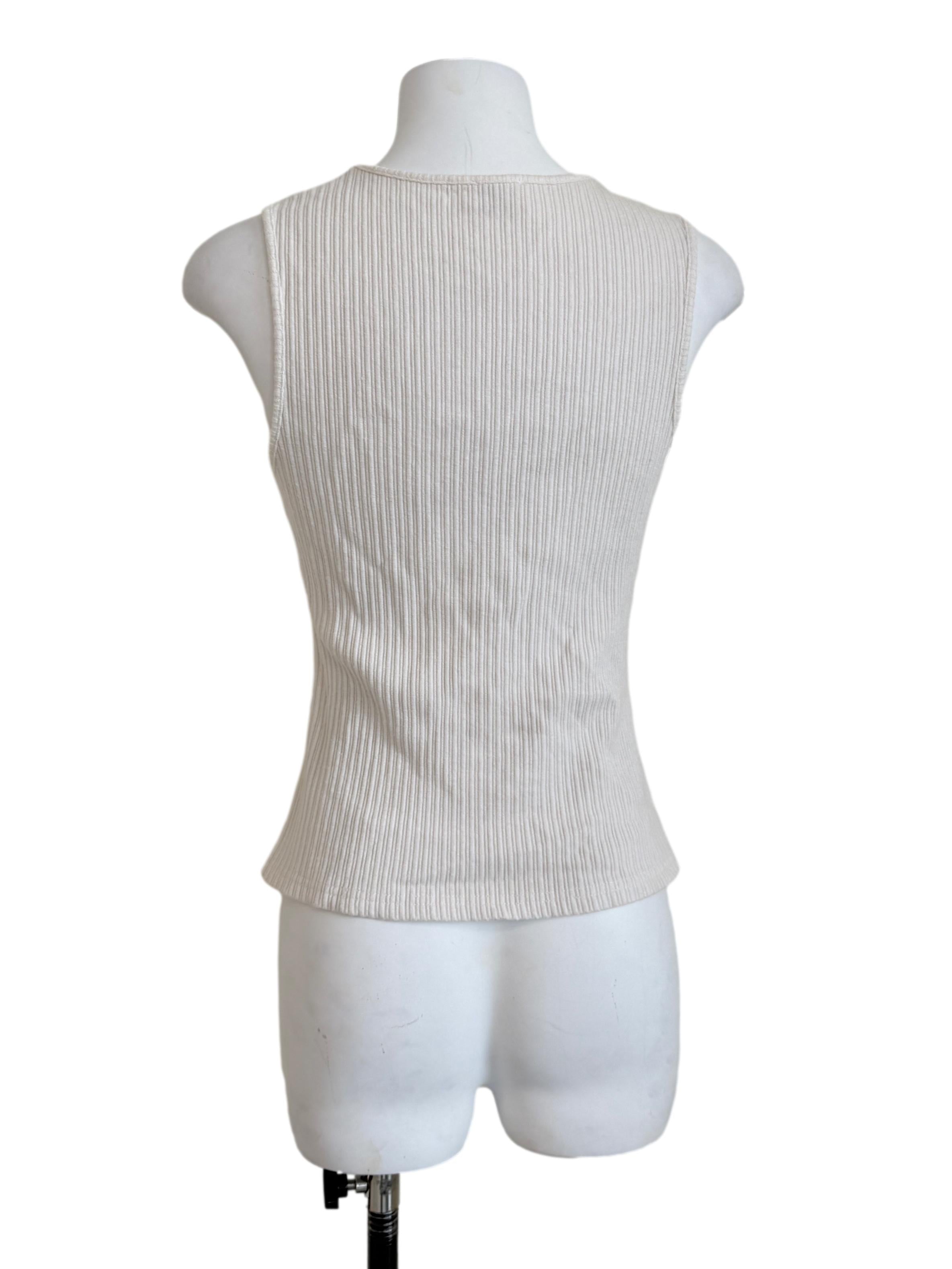Alabaster White Round Neck Top