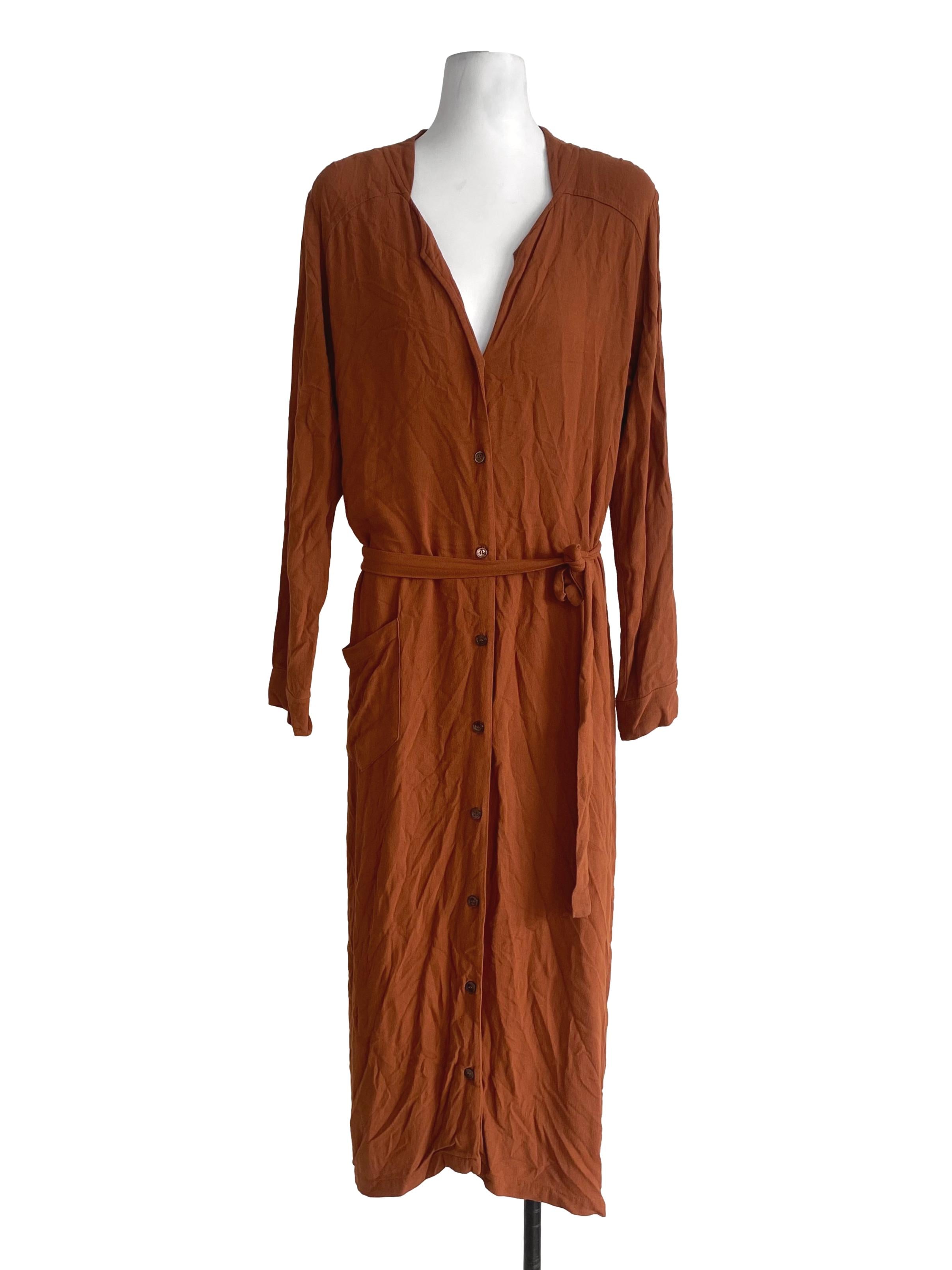 Dark Gold Orange Phaedon Dress