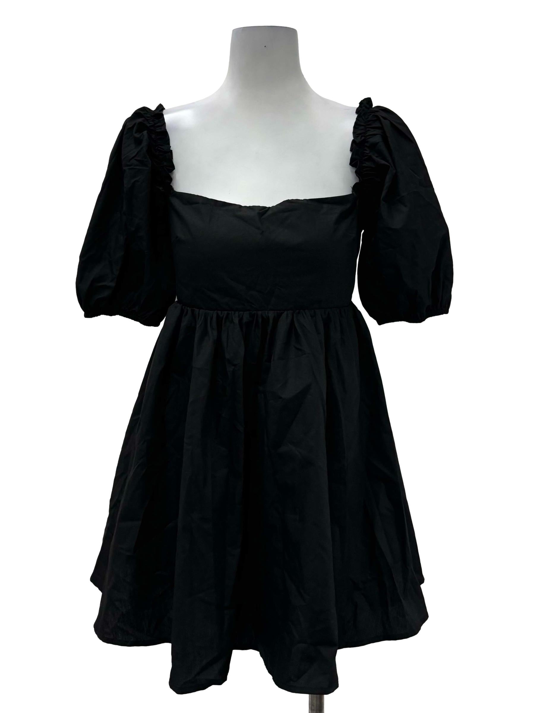 Black Tie Back Dress